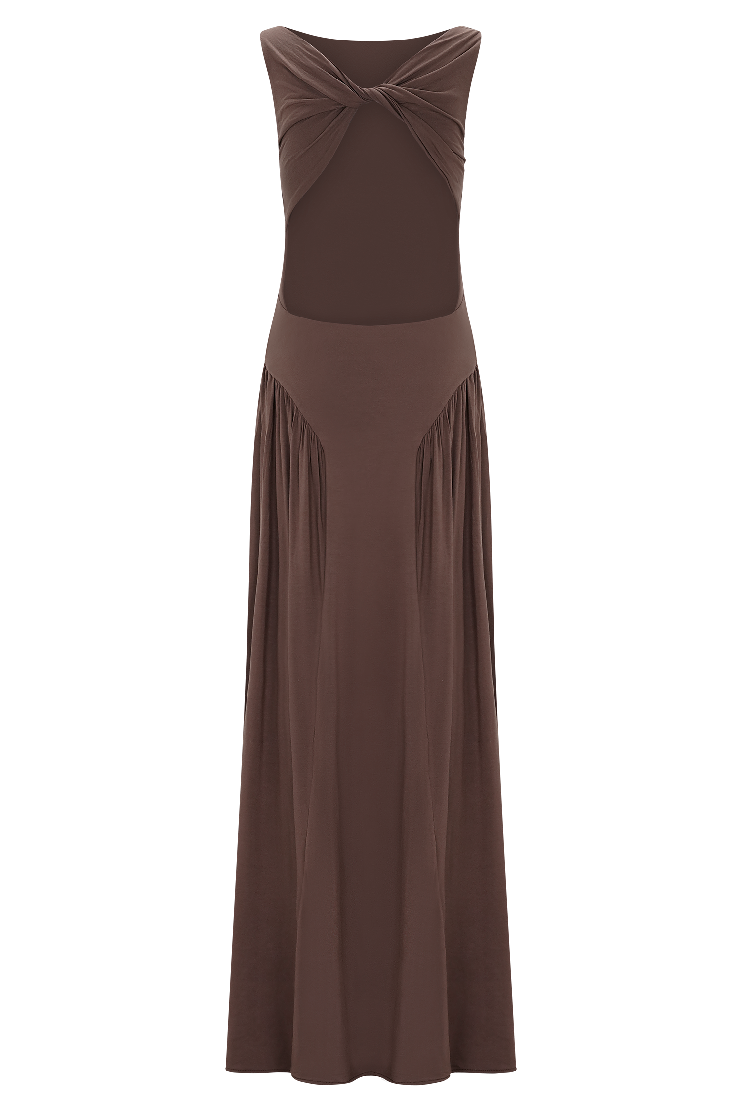 Marnie Modal Sleeveless Maxi Dress - Chocolate - Image 8