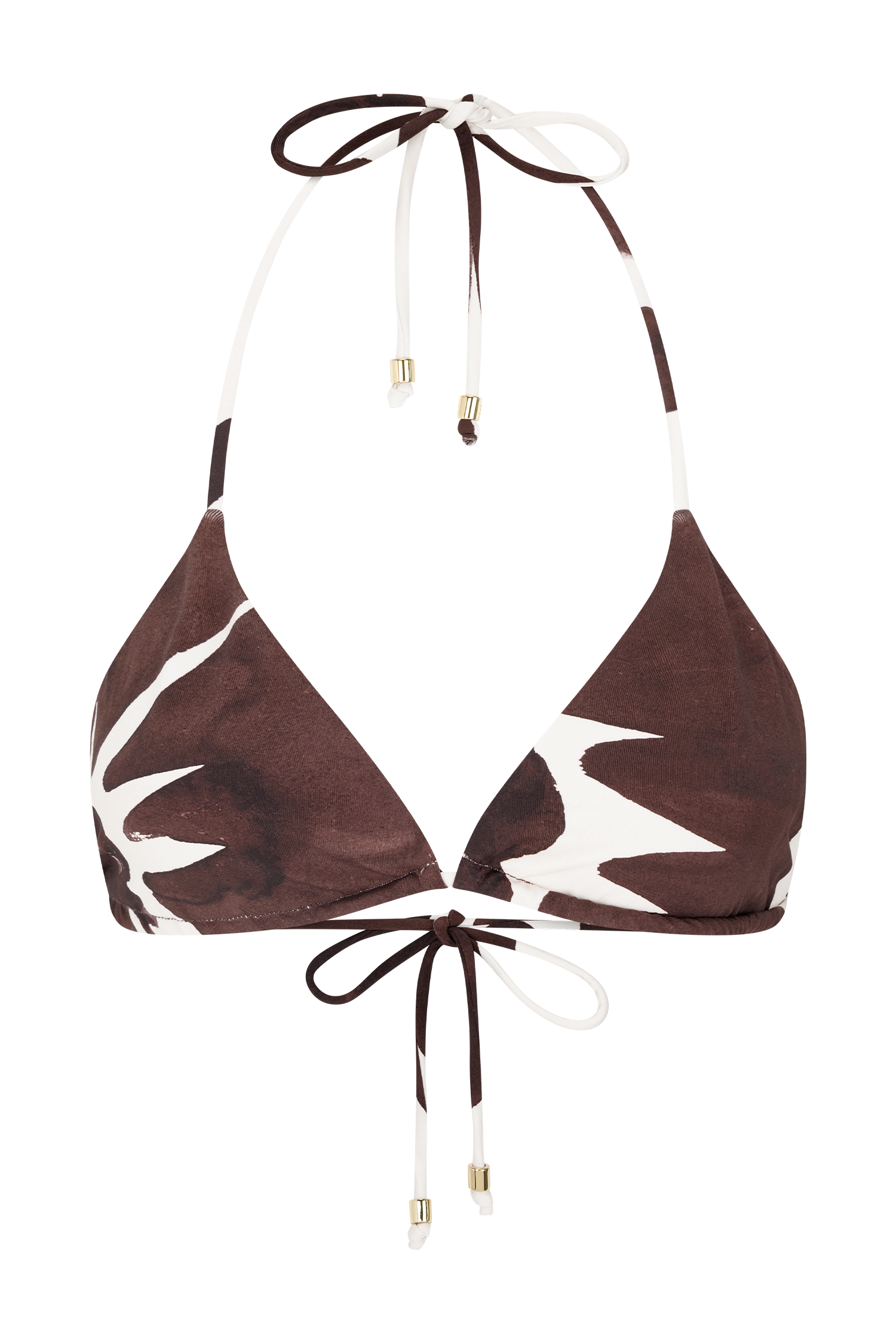 Marquise Bikini Top - Chocolate Deco Fleur Print - Image 10