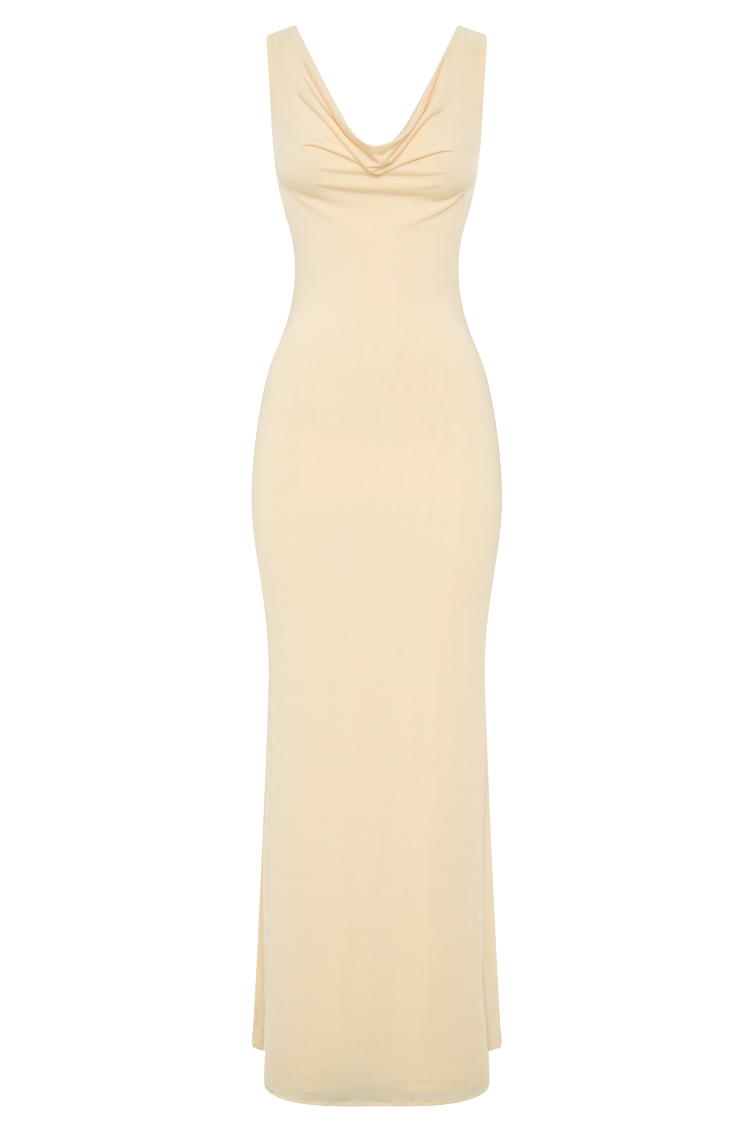 Marta Slinky Cowl Maxi Dress - Lemon - Image 11