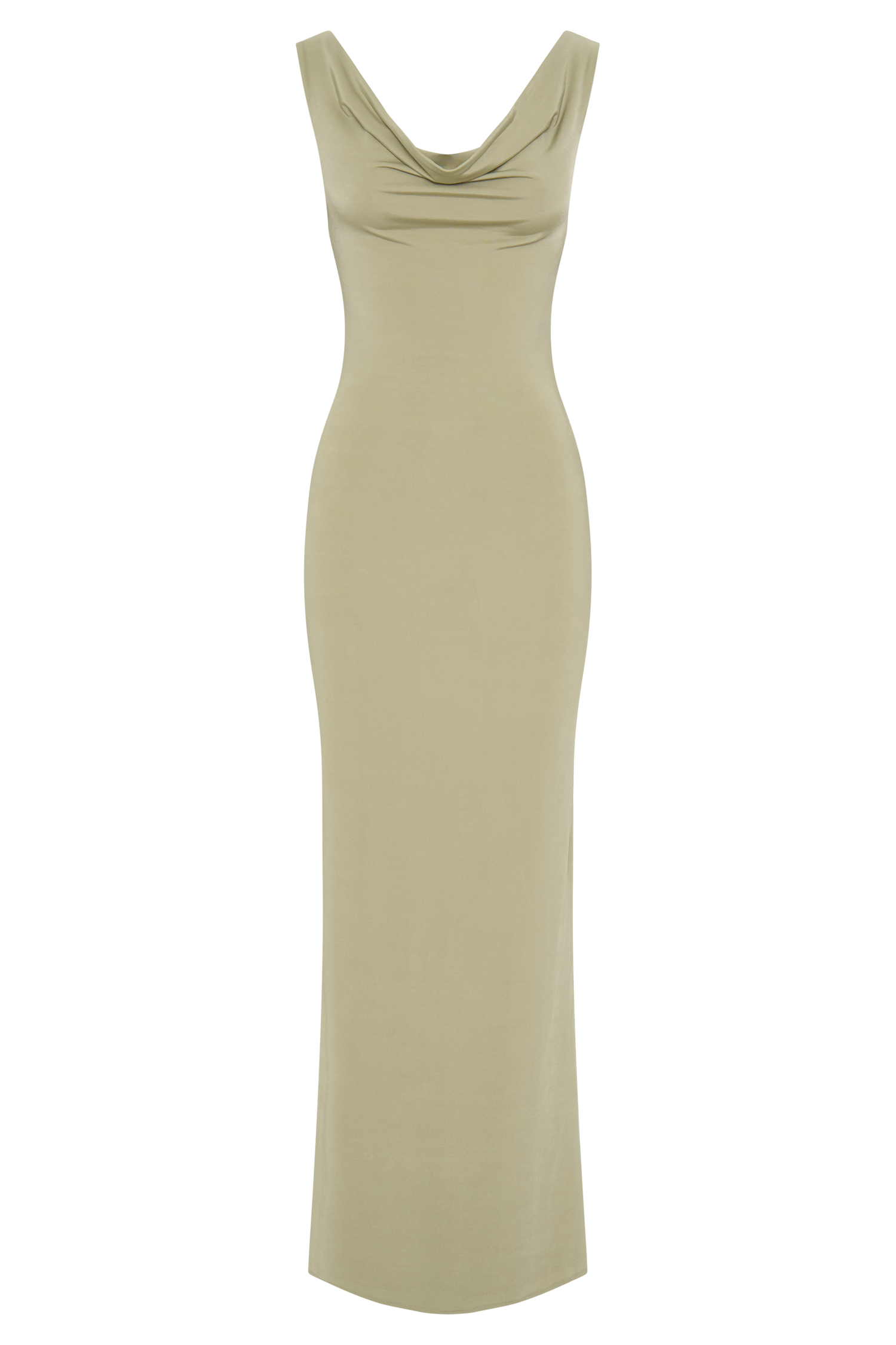 Marta Slinky Cowl Maxi Dress - Sage - Image 11