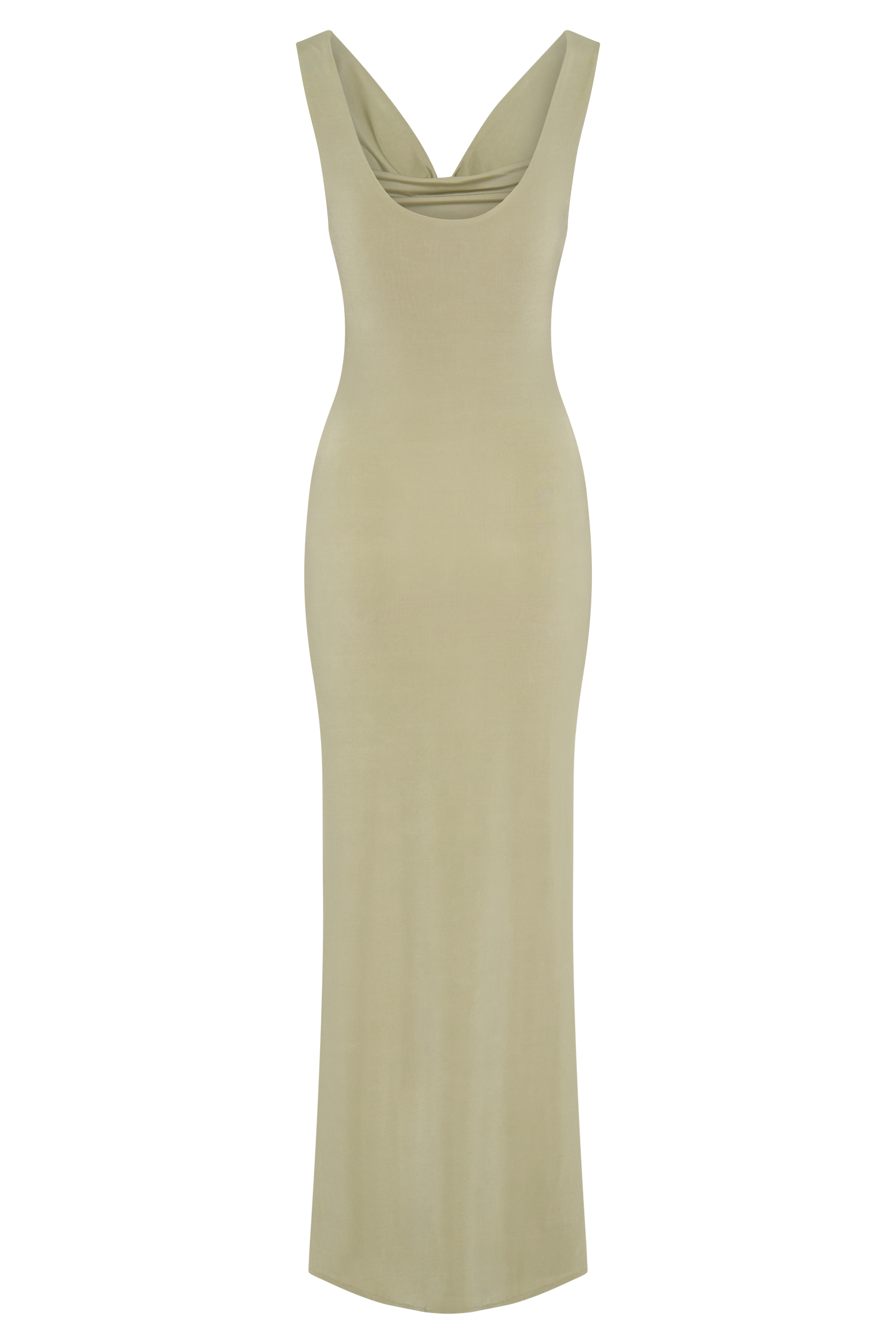 Marta Slinky Cowl Maxi Dress - Sage - Image 10