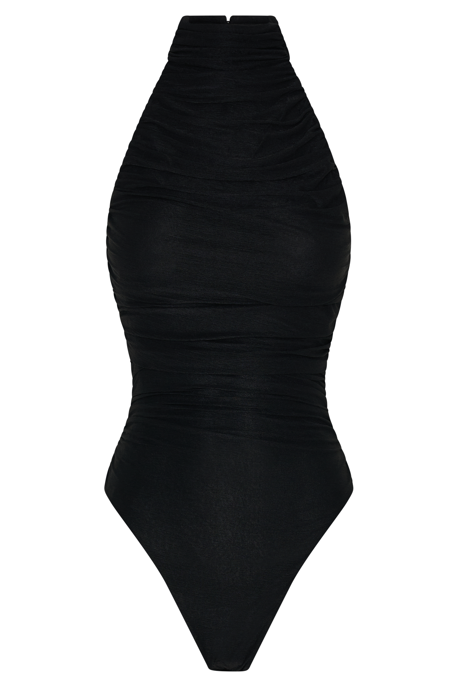 Matilda Ruched Mesh Bodysuit - Black - Image 11