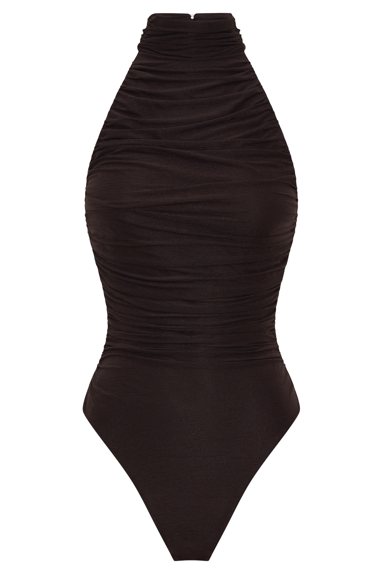 Matilda Ruched Mesh Bodysuit - Chocolate - Image 9