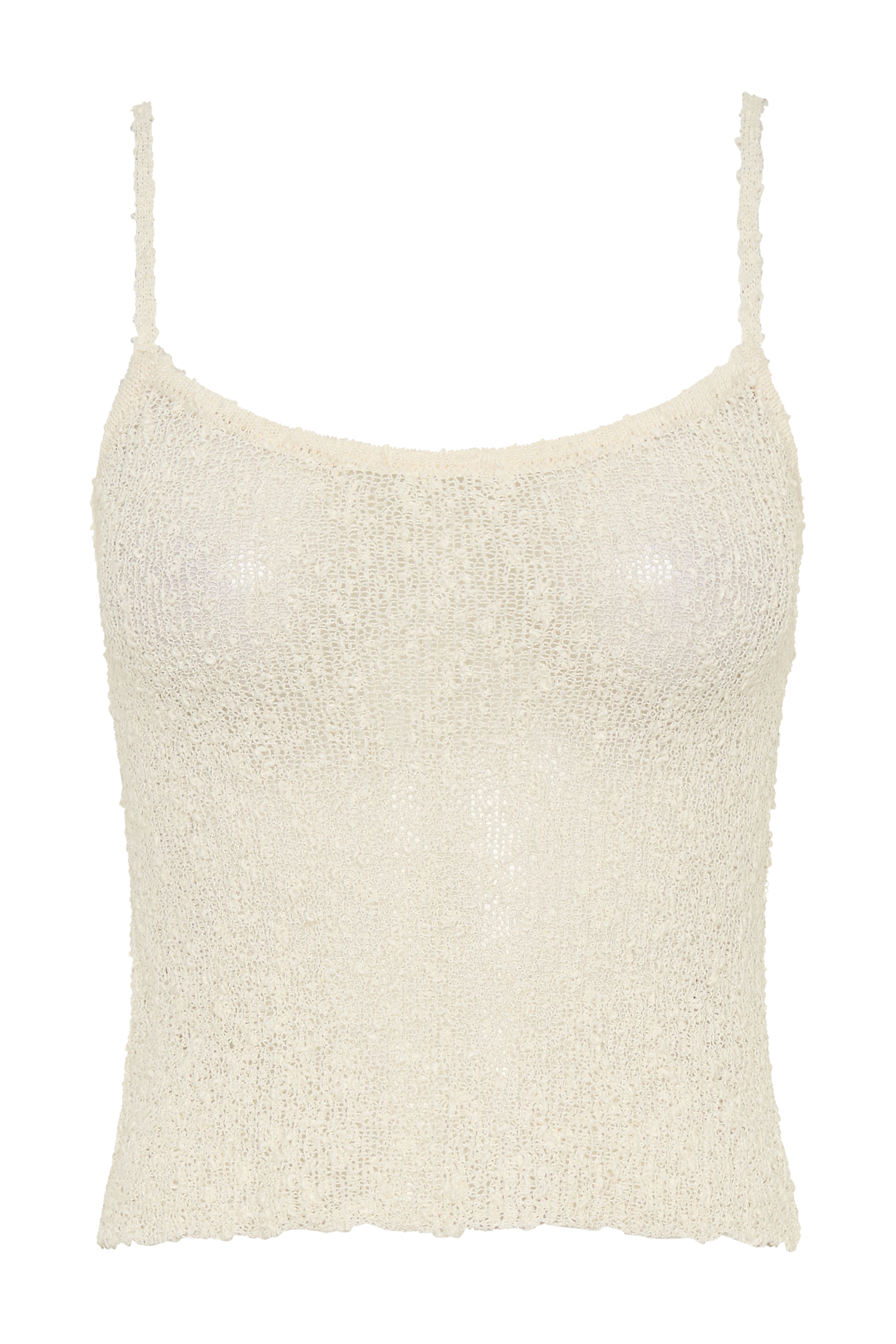 Mattais Boucle Knit Top - Ivory - Image 9