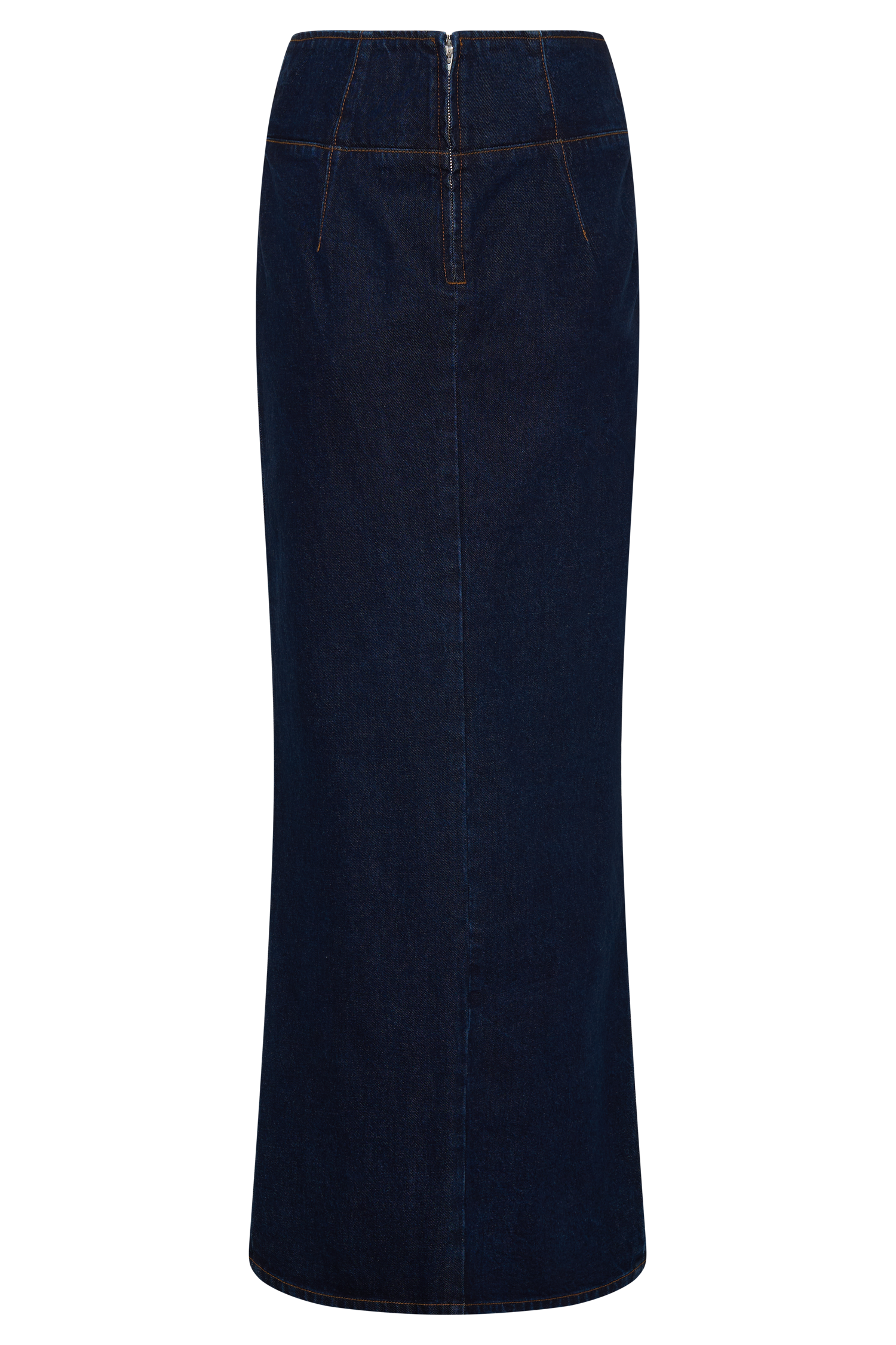 Maylena High Rise Denim Maxi Skirt - Indigo Blue - Image 9