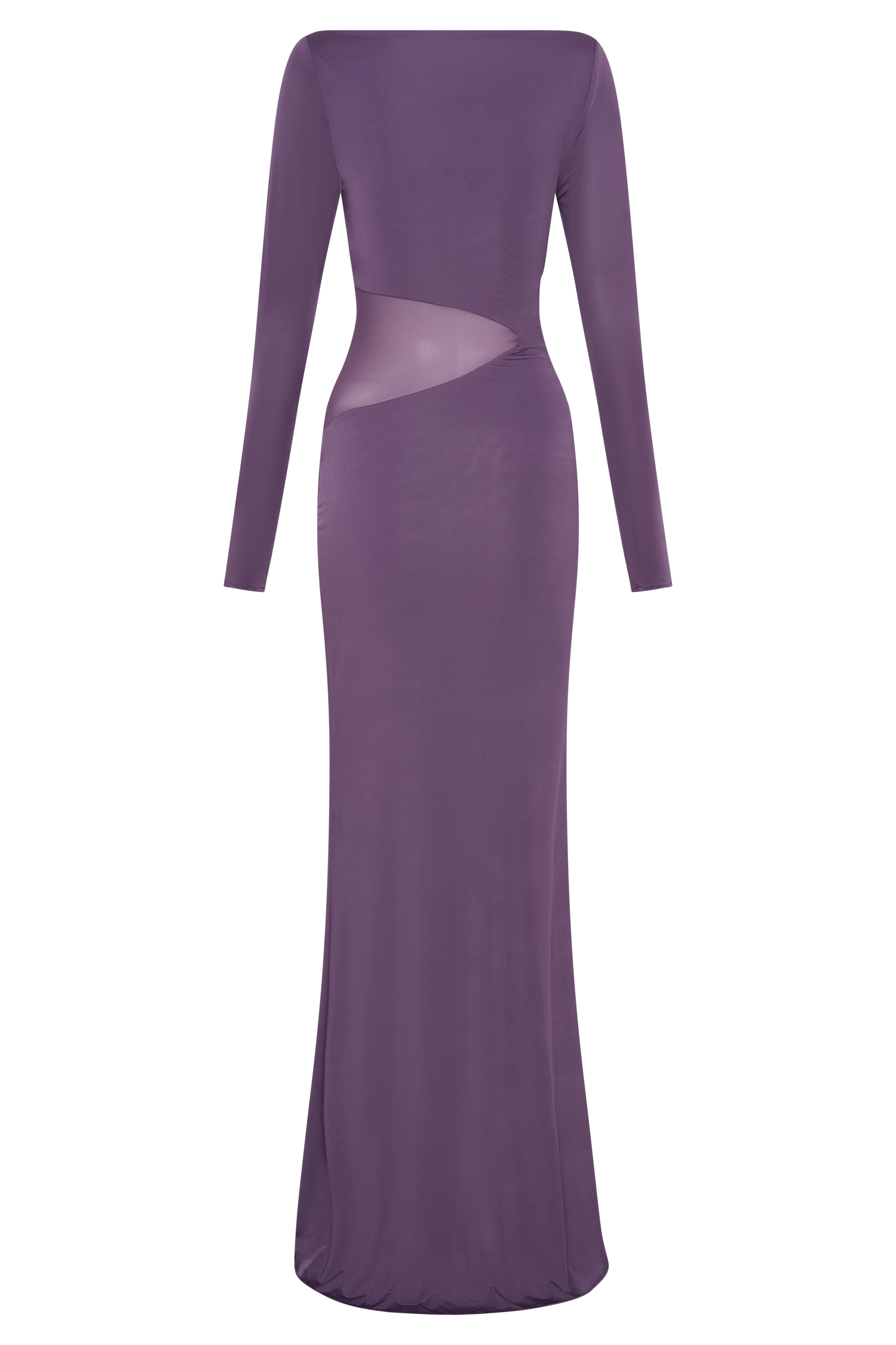 Megan Slinky And Mesh Maxi Dress - Purple - Image 7