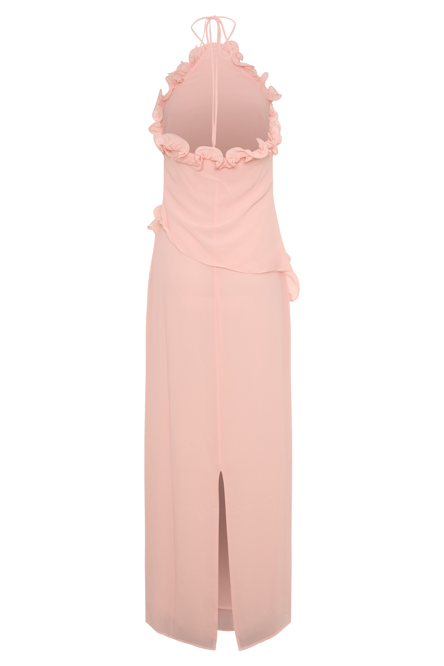 Melissa Chiffon Flower Maxi Dress - Baby Pink - Image 8