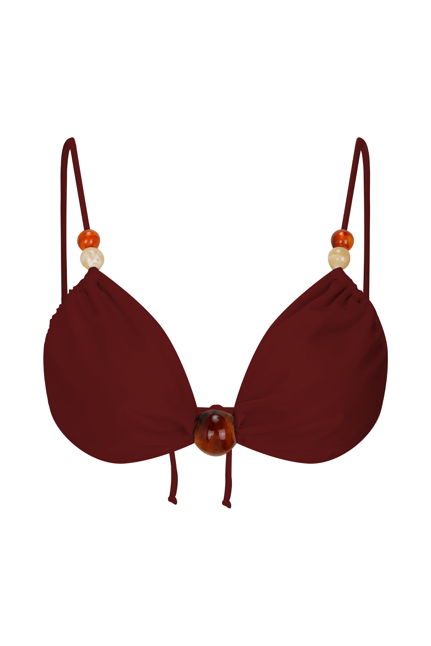 Memphis Beaded Bikini Top - Wine - Image 10