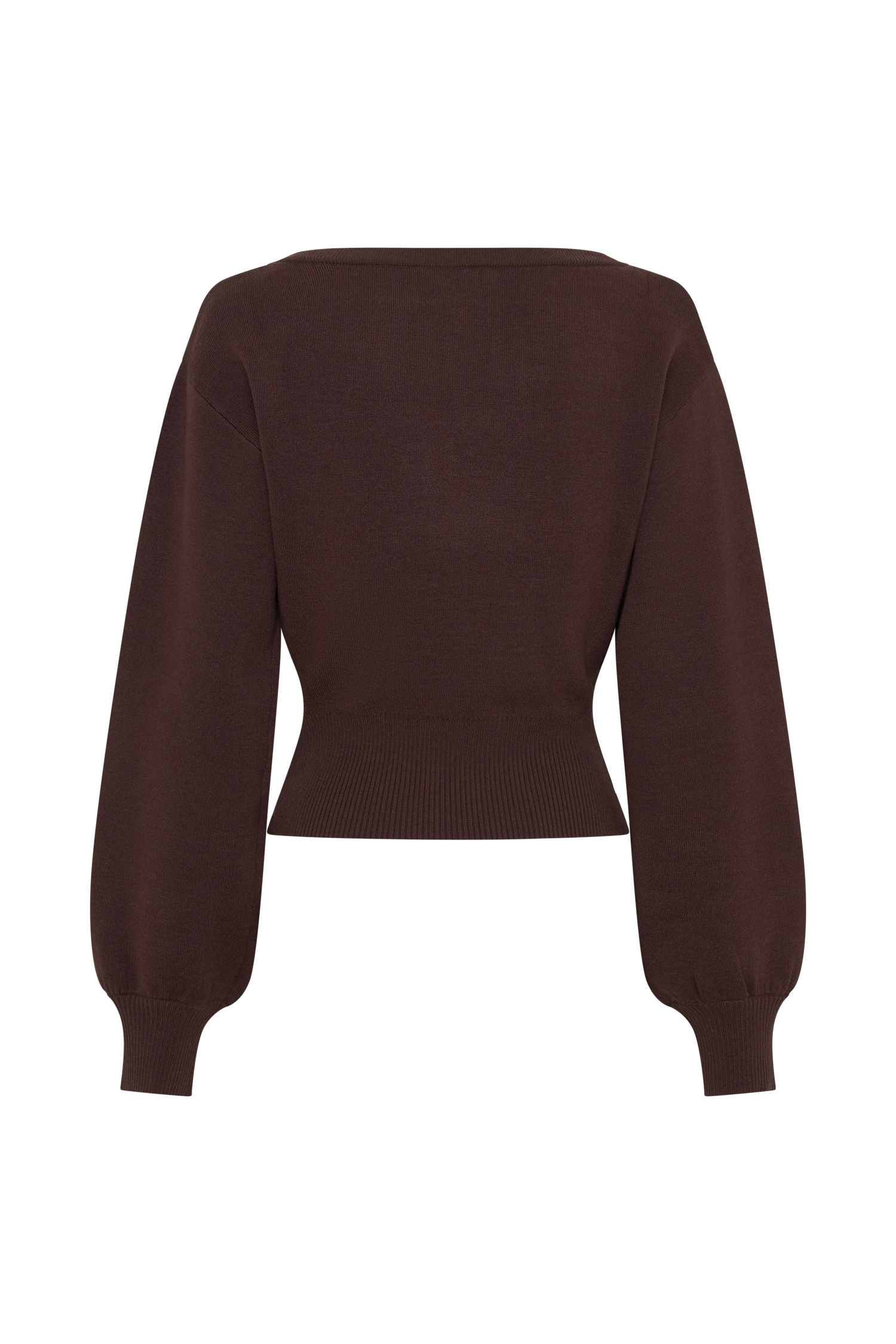 Mertyle Aysmetrical Knit Jumper - Deep Chocolate - Image 9