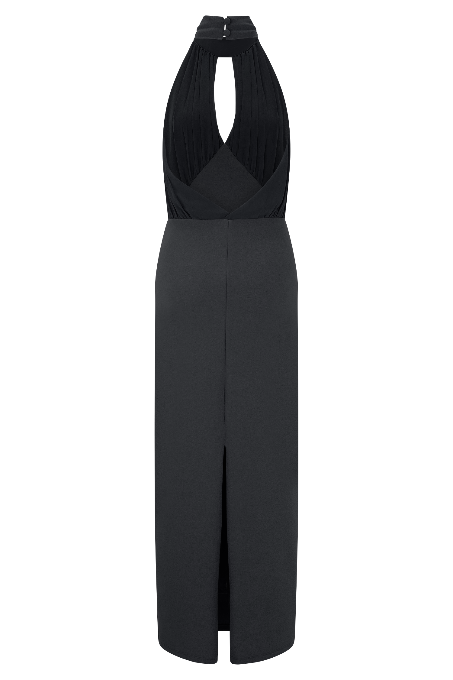 Mierah Halter Midi Dress - Black - Image 7
