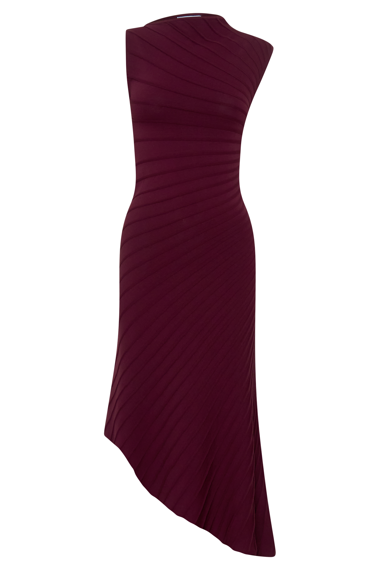 Milasandra Pleated Knit Dress - Plum - Image 14