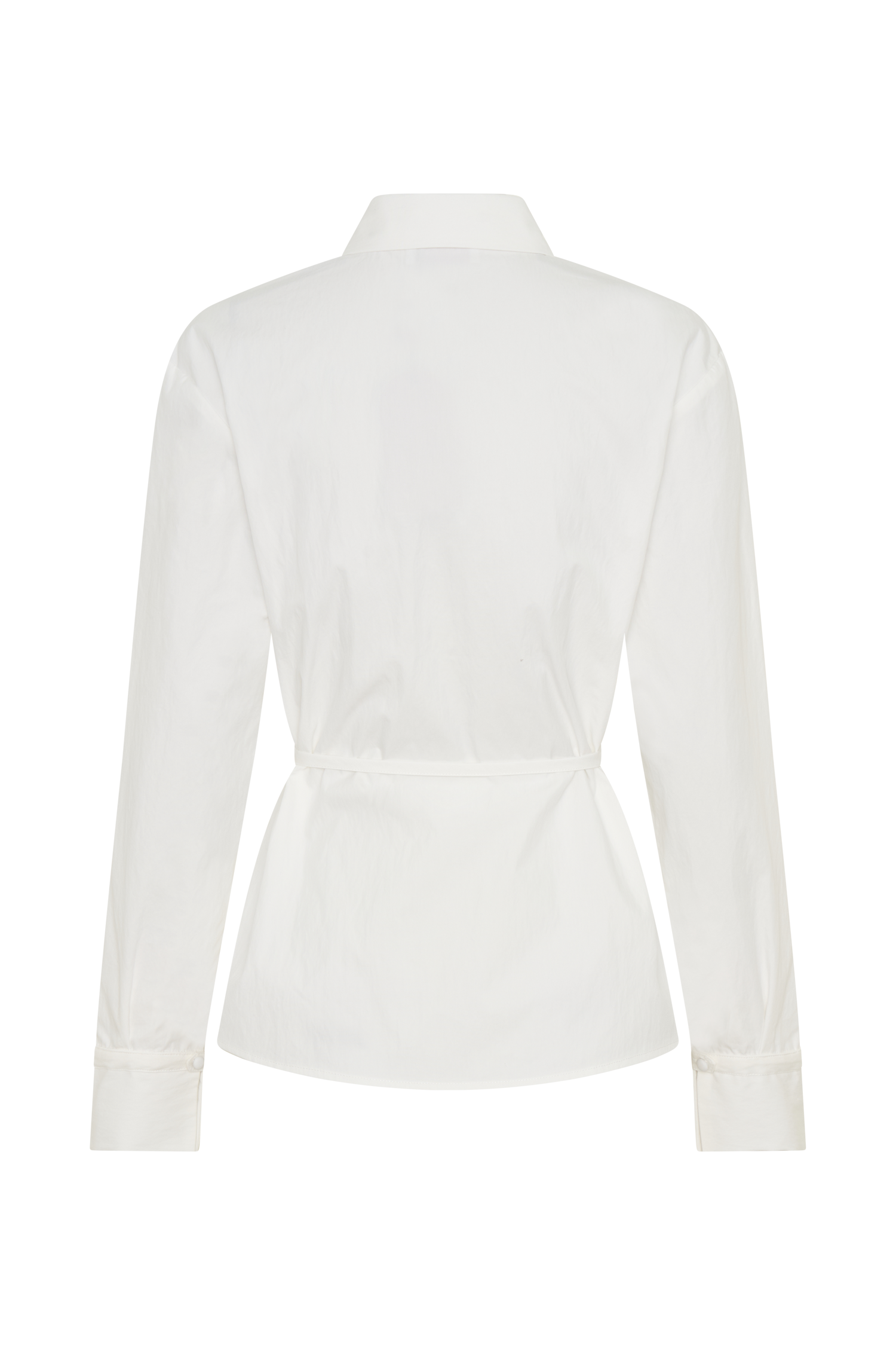 Millie Tie Back Cotton Shirt - White - Image 9