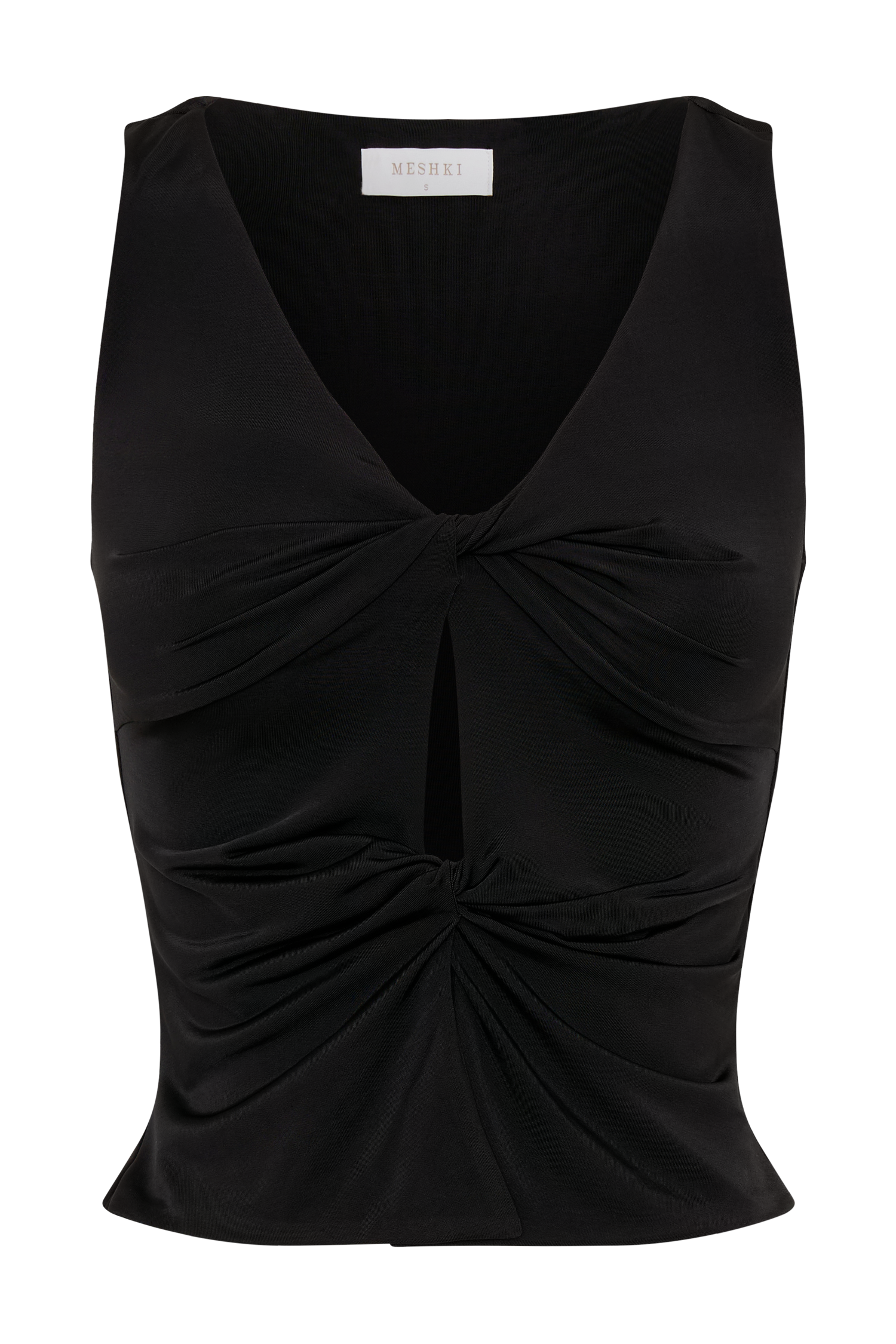 Millie Twist Sleeveless Top - Black - Image 11