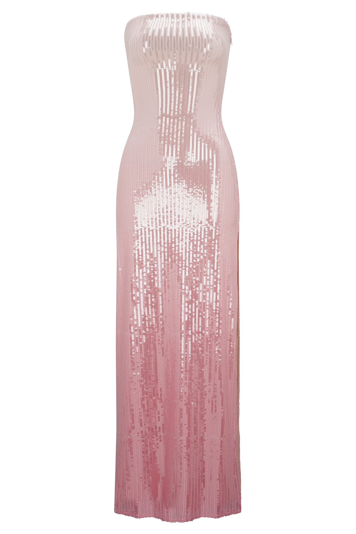 Miranda Strapless Sequin Maxi Dress - Ombre Pink - Image 9