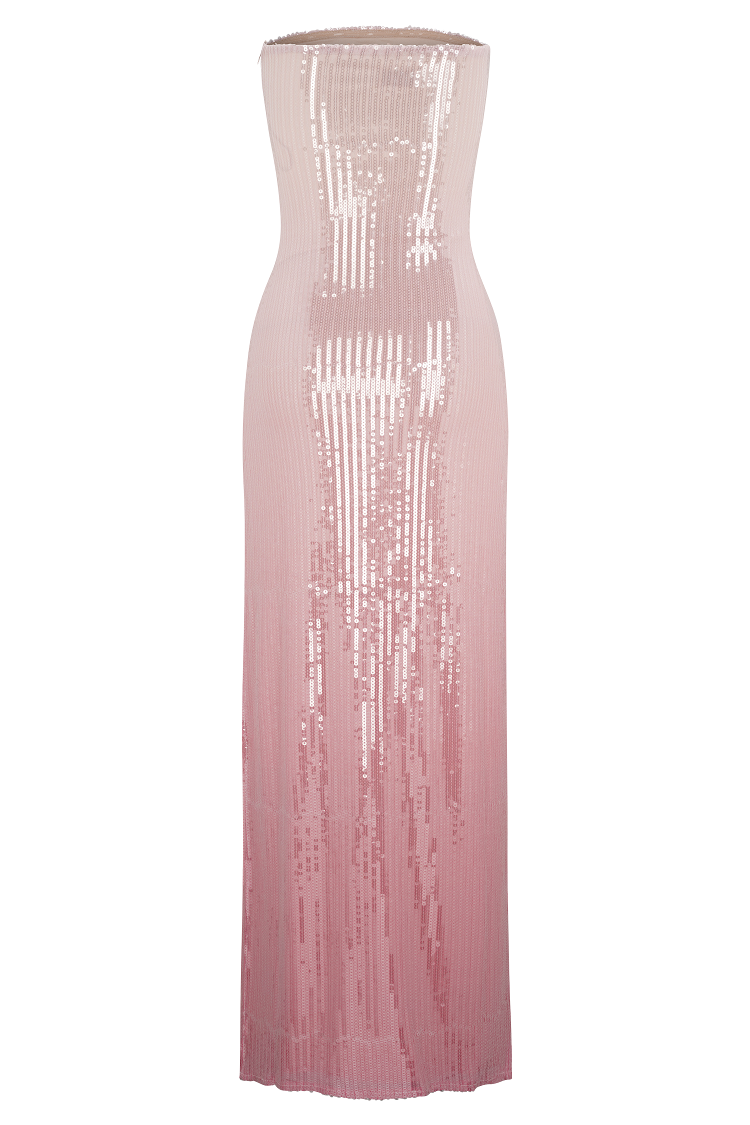 Miranda Strapless Sequin Maxi Dress - Ombre Pink - Image 8