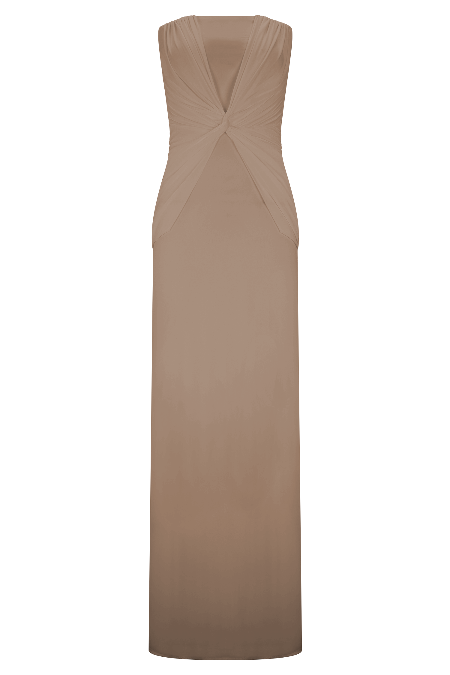 Mirren Strapless Slinky Maxi Dress - Bronze - Image 7