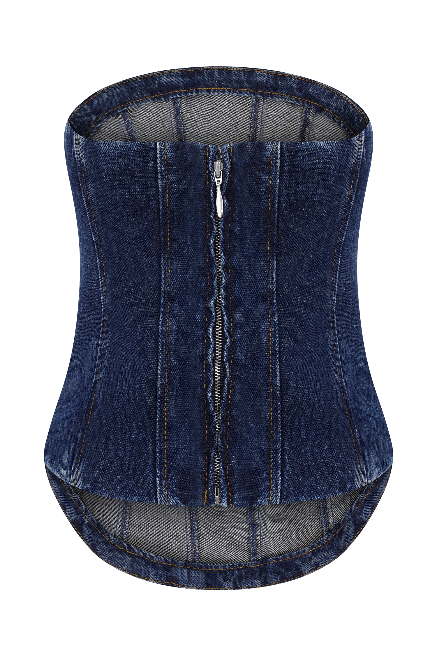 Monte Strapless Diamante Denim Corset - Midnight Blue - Image 10