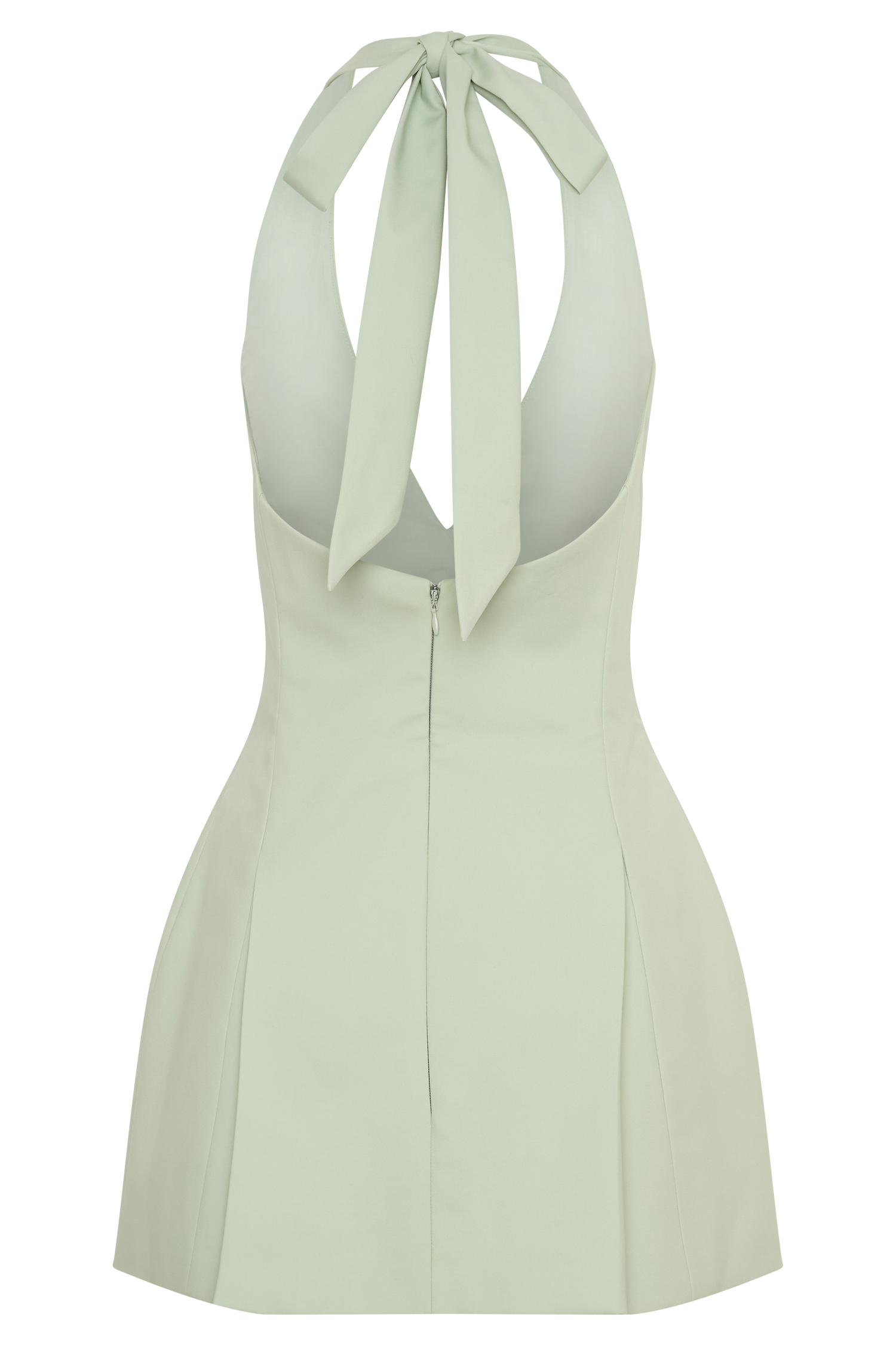 Nelly Halter Neck Cotton Mini Dress - Sage - Image 8