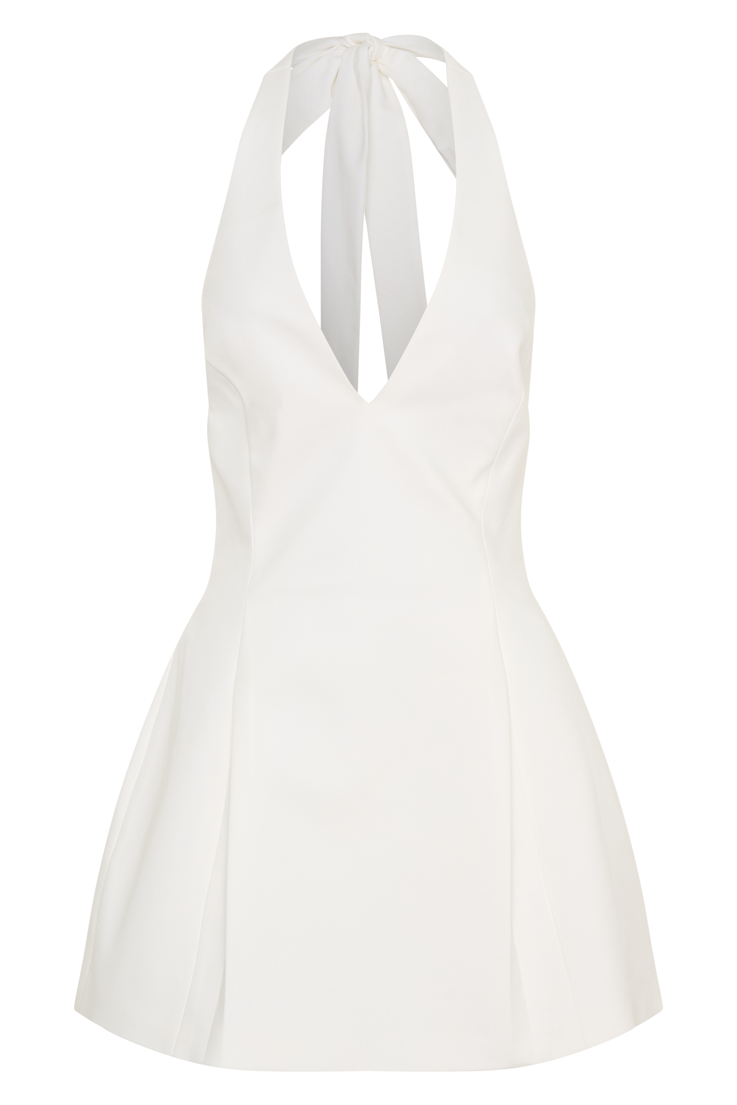 Nelly Halter Neck Cotton Mini Dress - White - Image 9