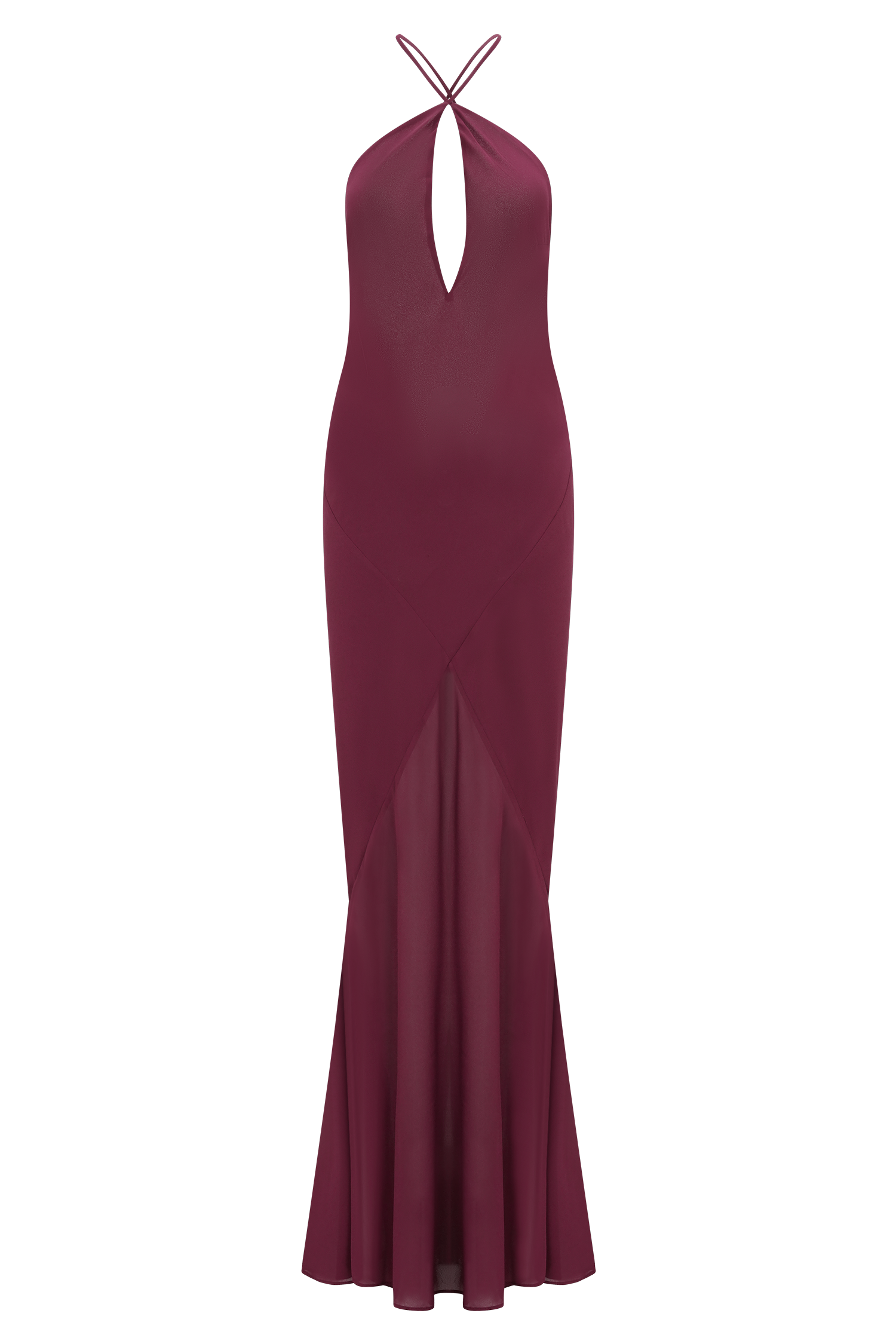 Nerea Slip Halter Maxi Dress - Cherry Red - Image 9