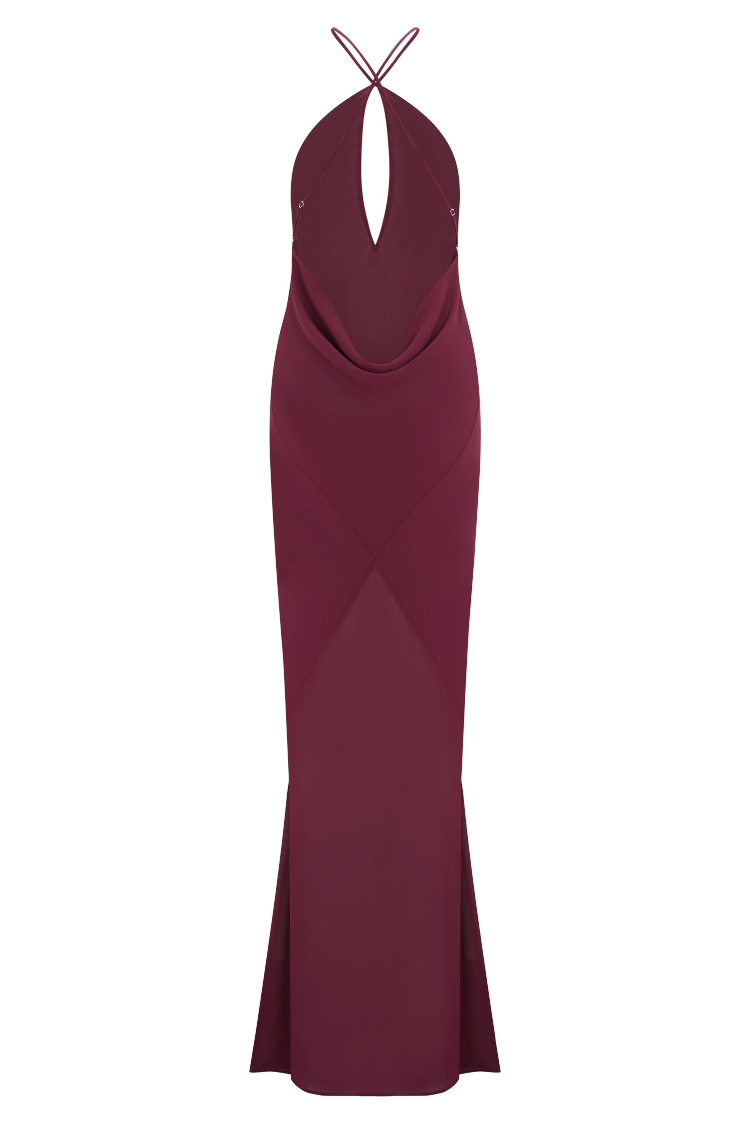 Nerea Slip Halter Maxi Dress - Cherry Red - Image 8