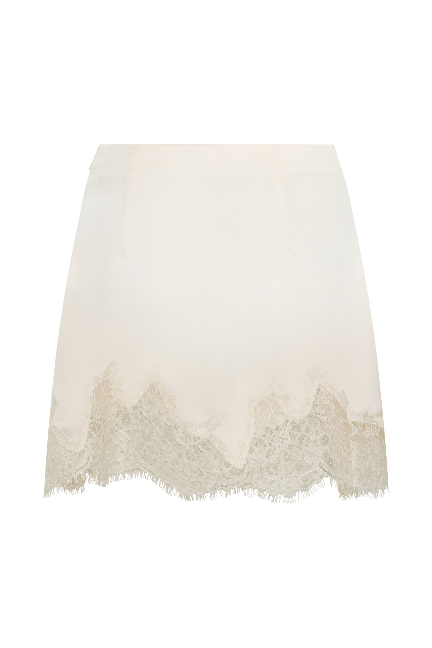 Nina Lace And Satin Mini Skirt - Ivory - Image 8