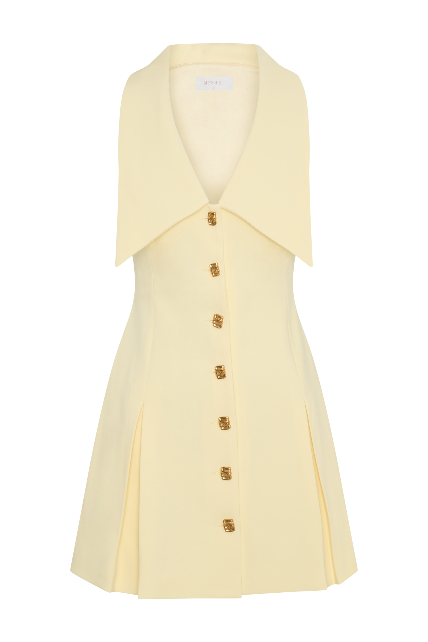 Oli Sleeveless Mini Dress - Lemon - Image 9