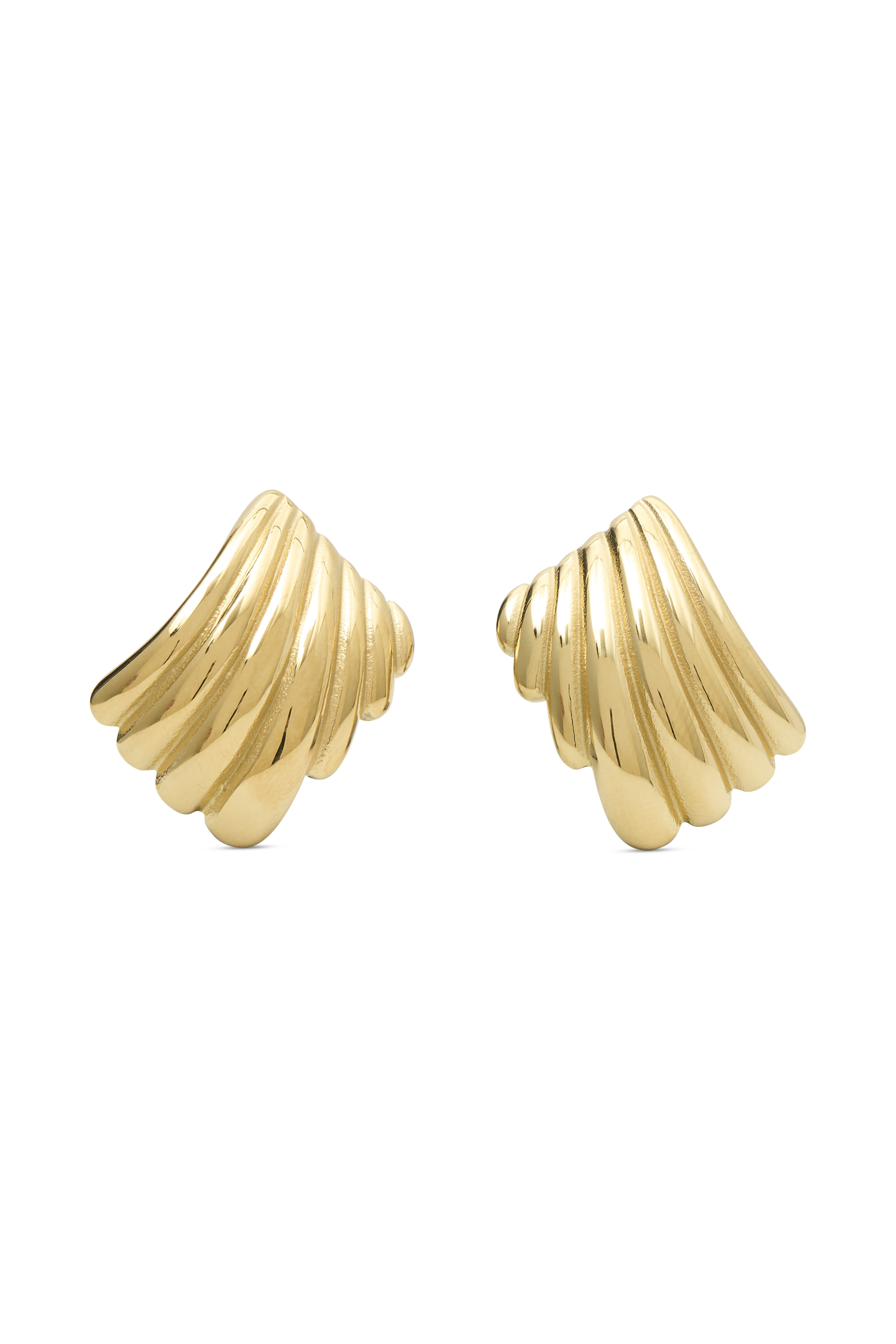 Olympia Textured Square Earrings - Gold - Image 6