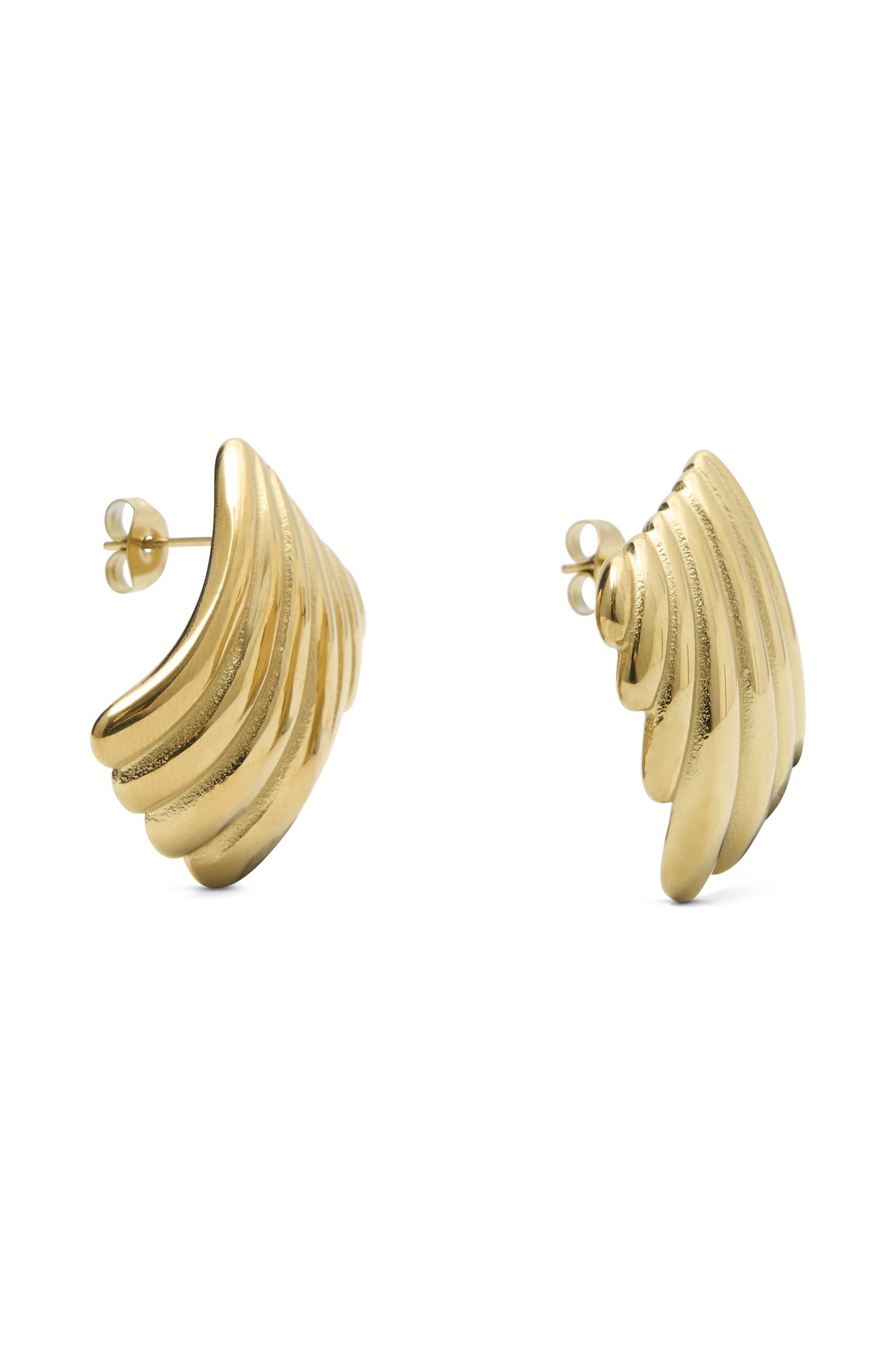 Olympia Textured Square Earrings - Gold - Image 7