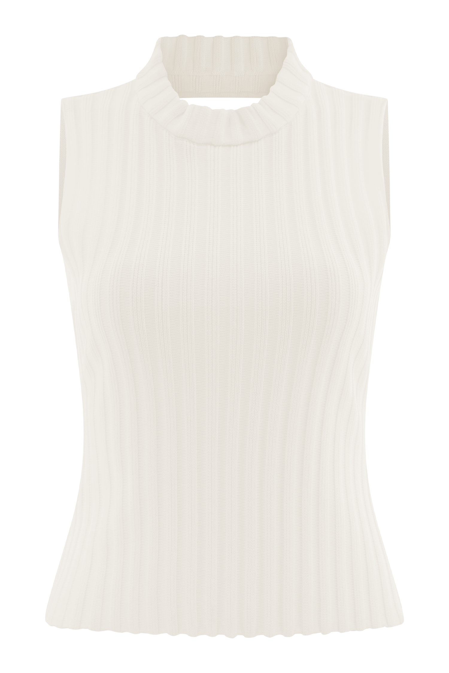 Oona Turtle Neck Knit Top - Ivory - Image 7