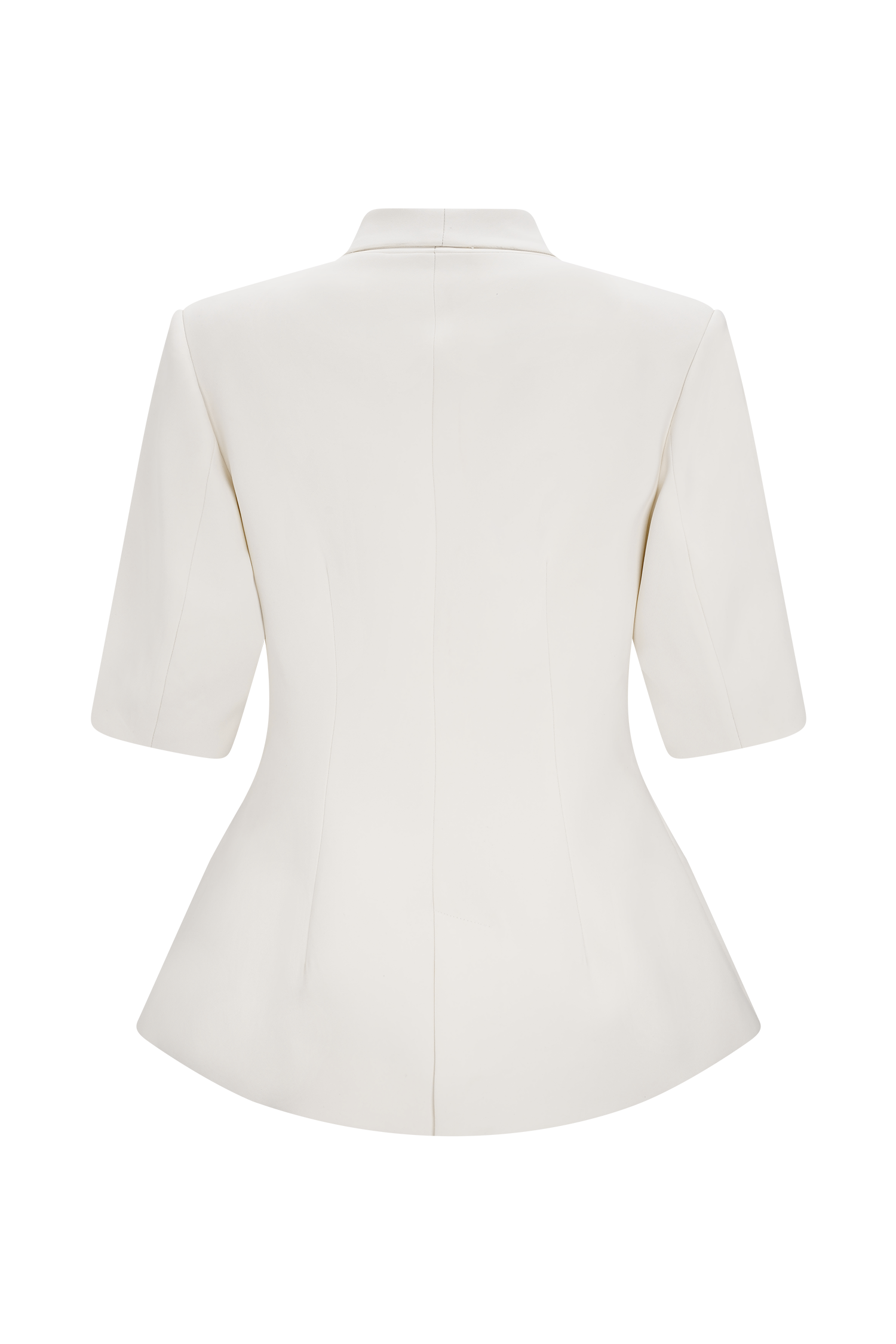 Opal Puff Sleeve Suiting Top - Ivory - Image 6