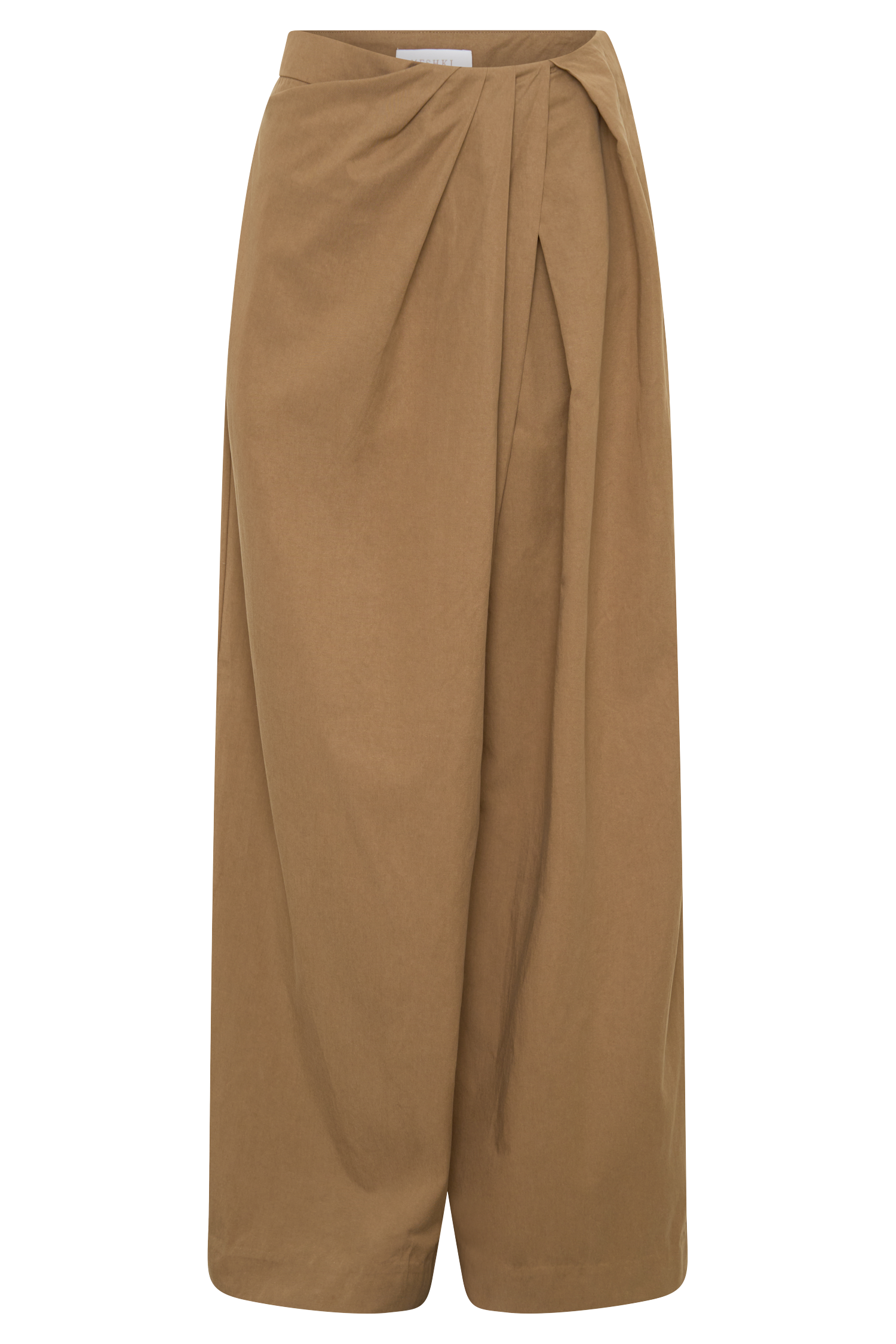 Owen Draped Wide Leg Pants - Mocha - Image 9