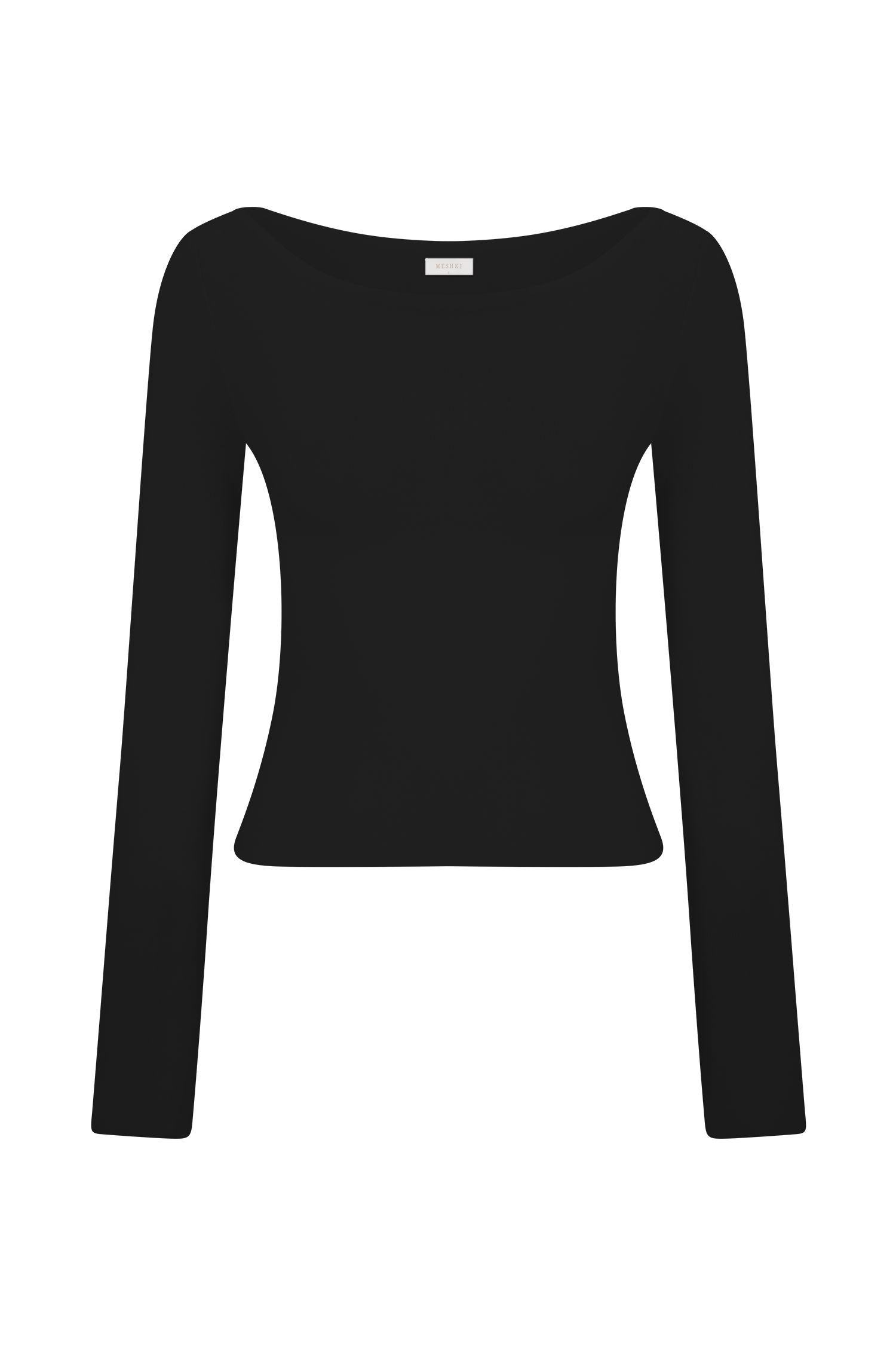 Paedyn Merino Wool Ribbed Long Sleeve Top - Black - Image 11