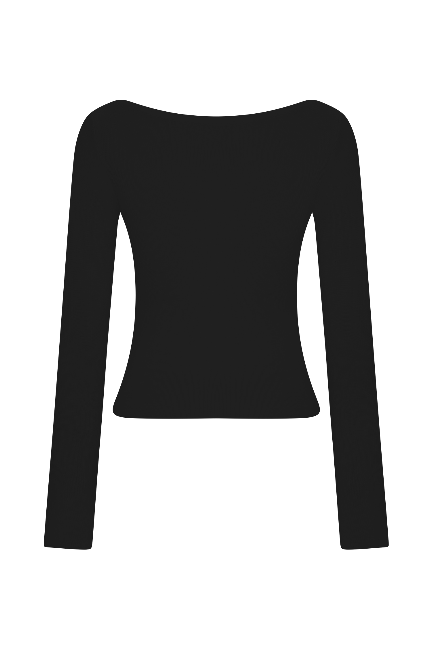 Paedyn Merino Wool Ribbed Long Sleeve Top - Black - Image 10