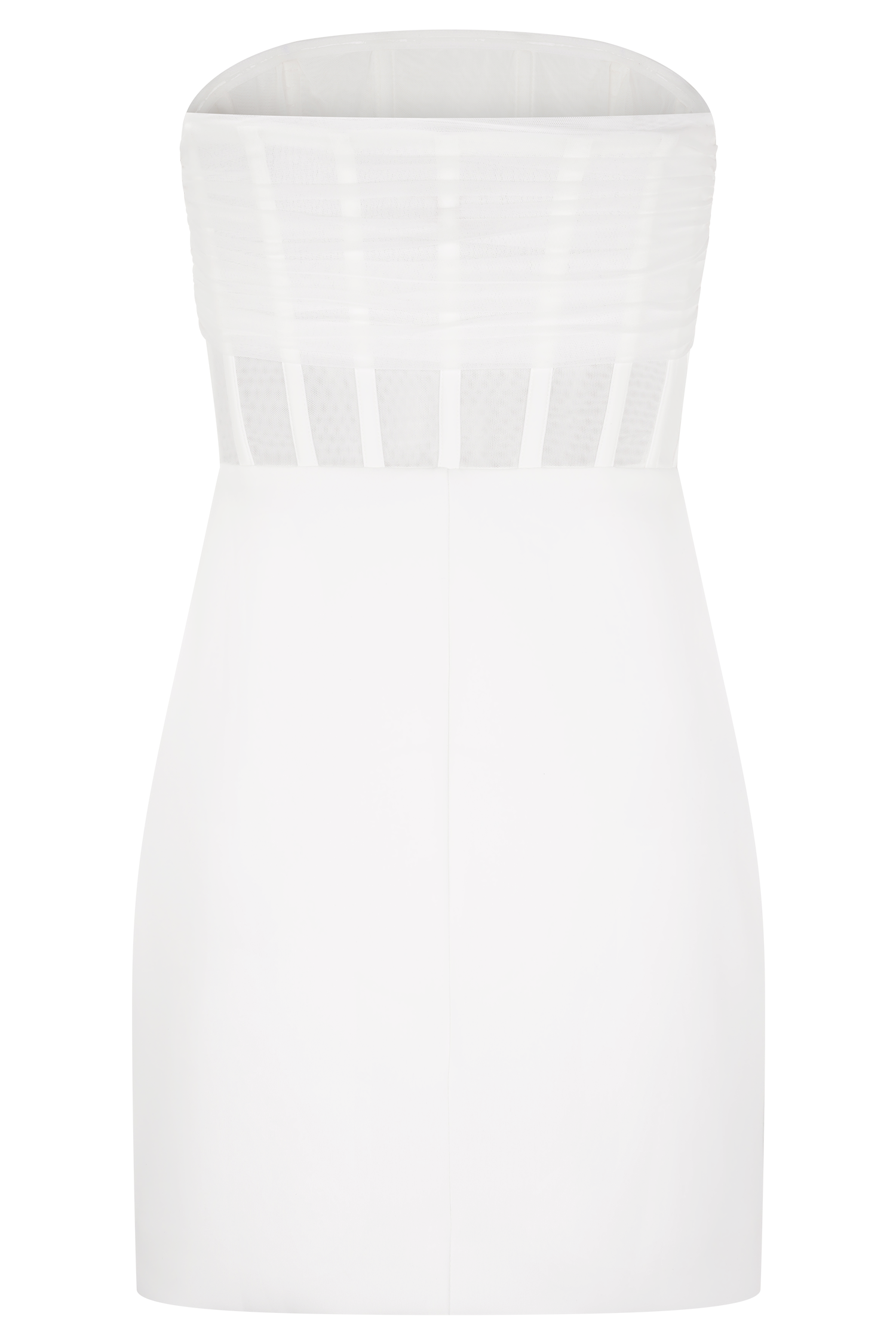 Palmer Mesh Corset Mini Dress - Ivory - Image 8