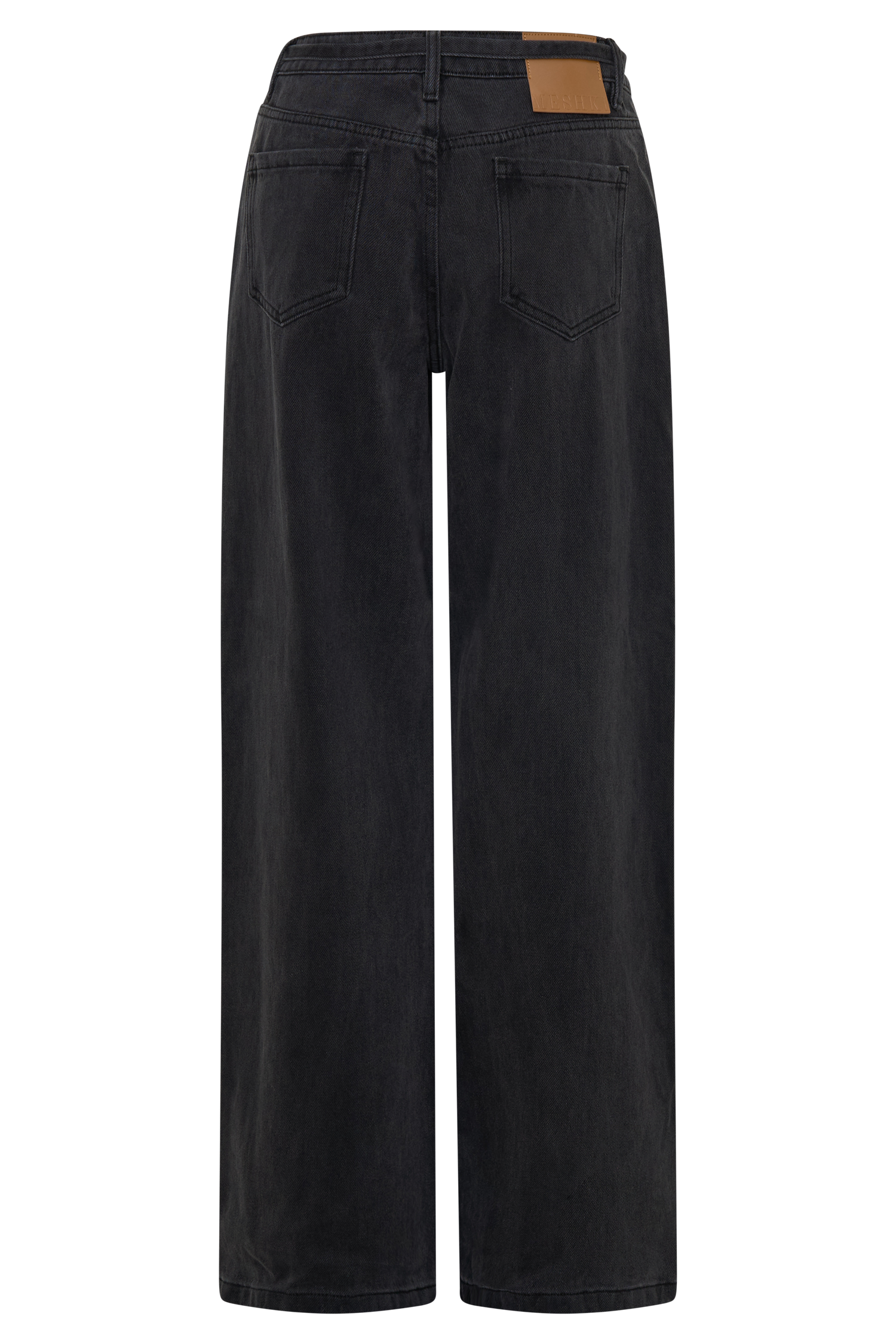 Perrie Mid Rise Straight Leg Tie Jeans - Washed Black - Image 8