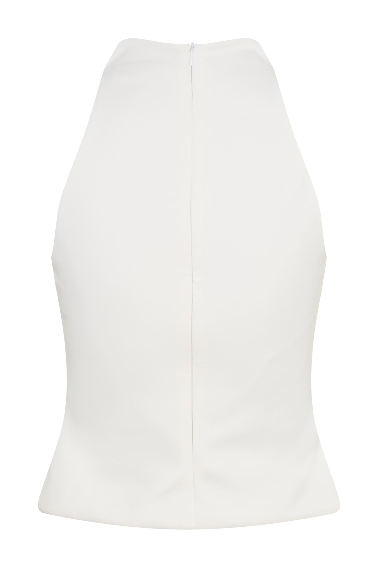 Portia Scuba Sleeveless Top - White - Image 8
