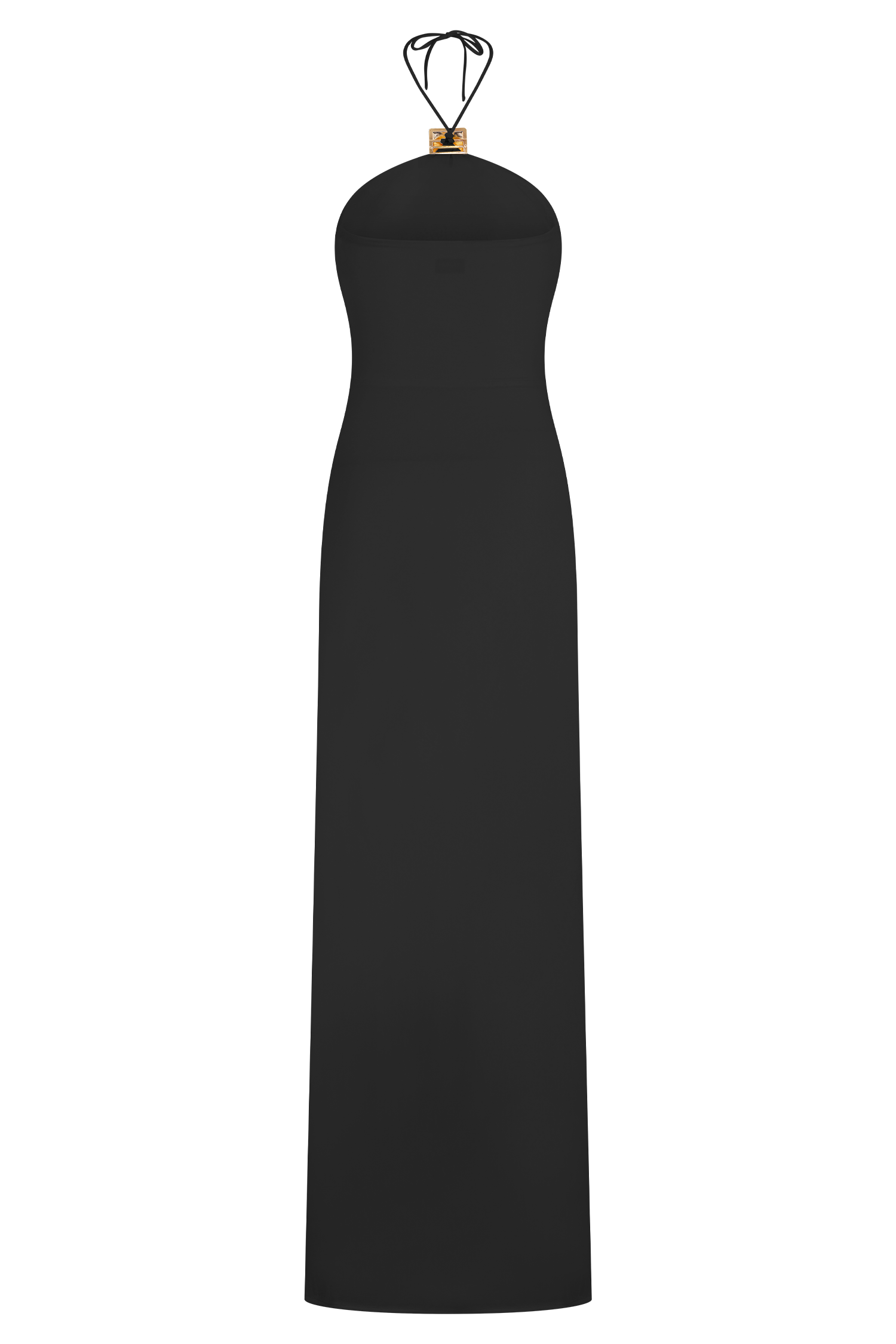 Quincy Halter Maxi Dress With Hardware - Black - Image 6