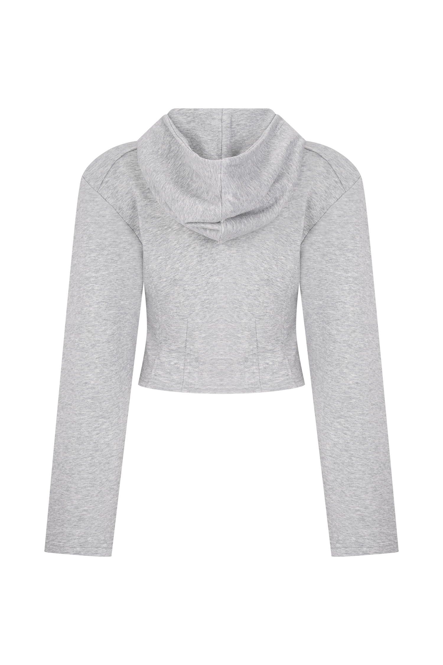 Quinn Zip Up Hoodie - Light Grey Marle - Image 6