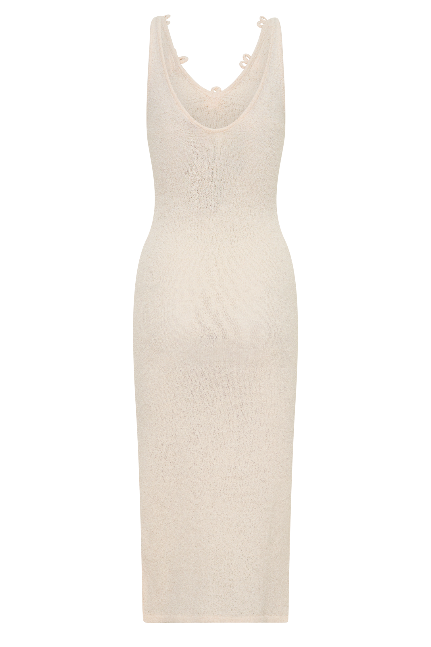 Rachael Knit Midi Dress - Nude - Image 8