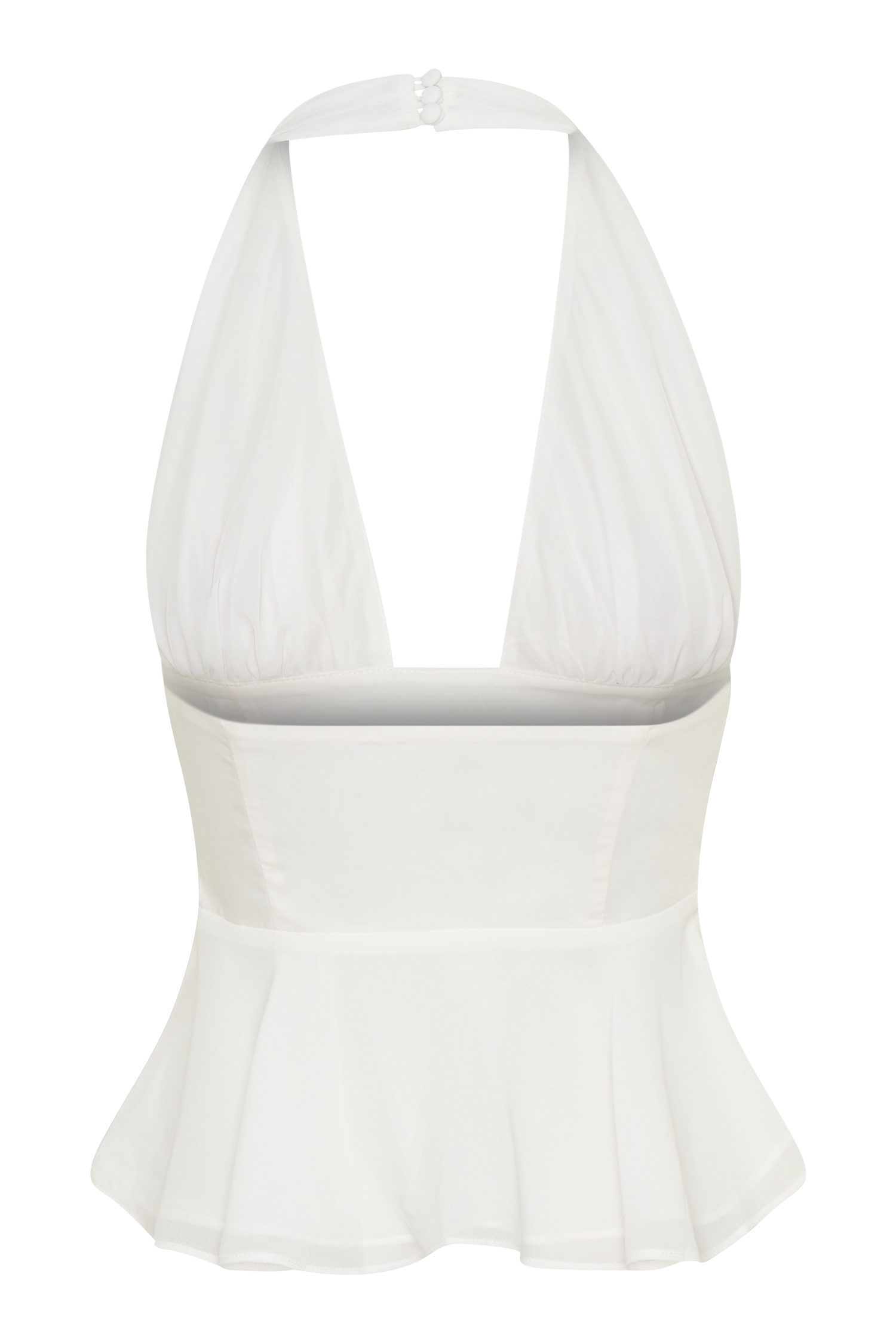 River Halter Neck Sleeveless Top - White - Image 7