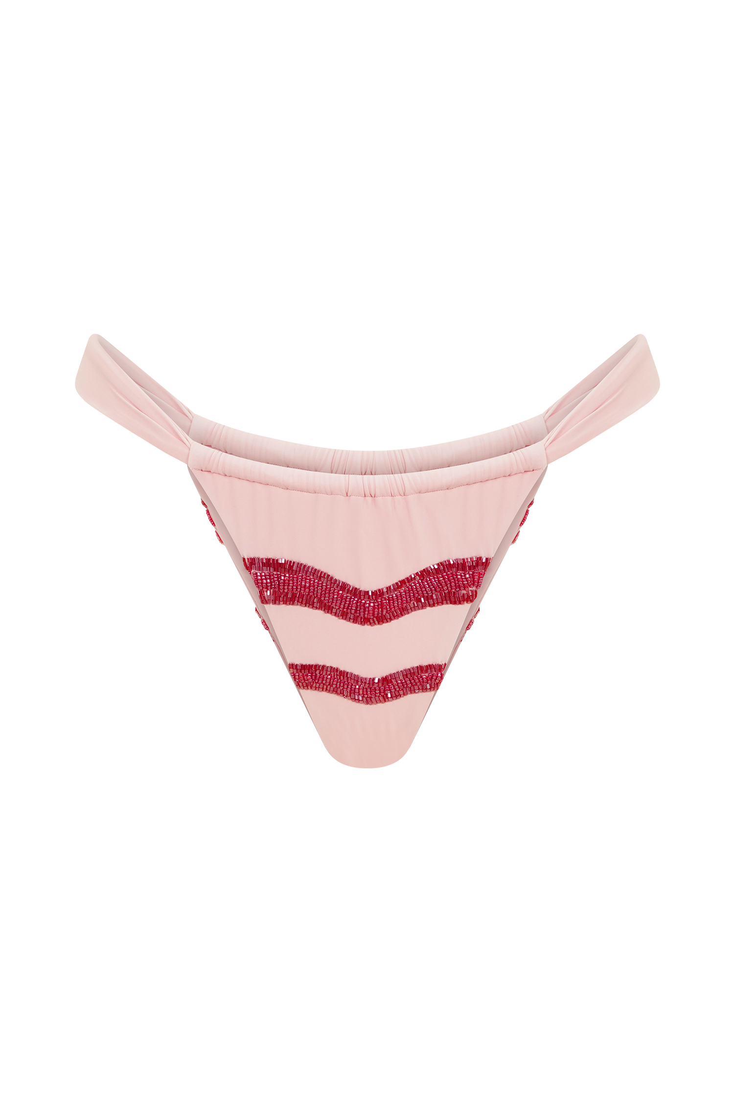 Robyn Beaded Bikini Bottom - Pink - Image 9