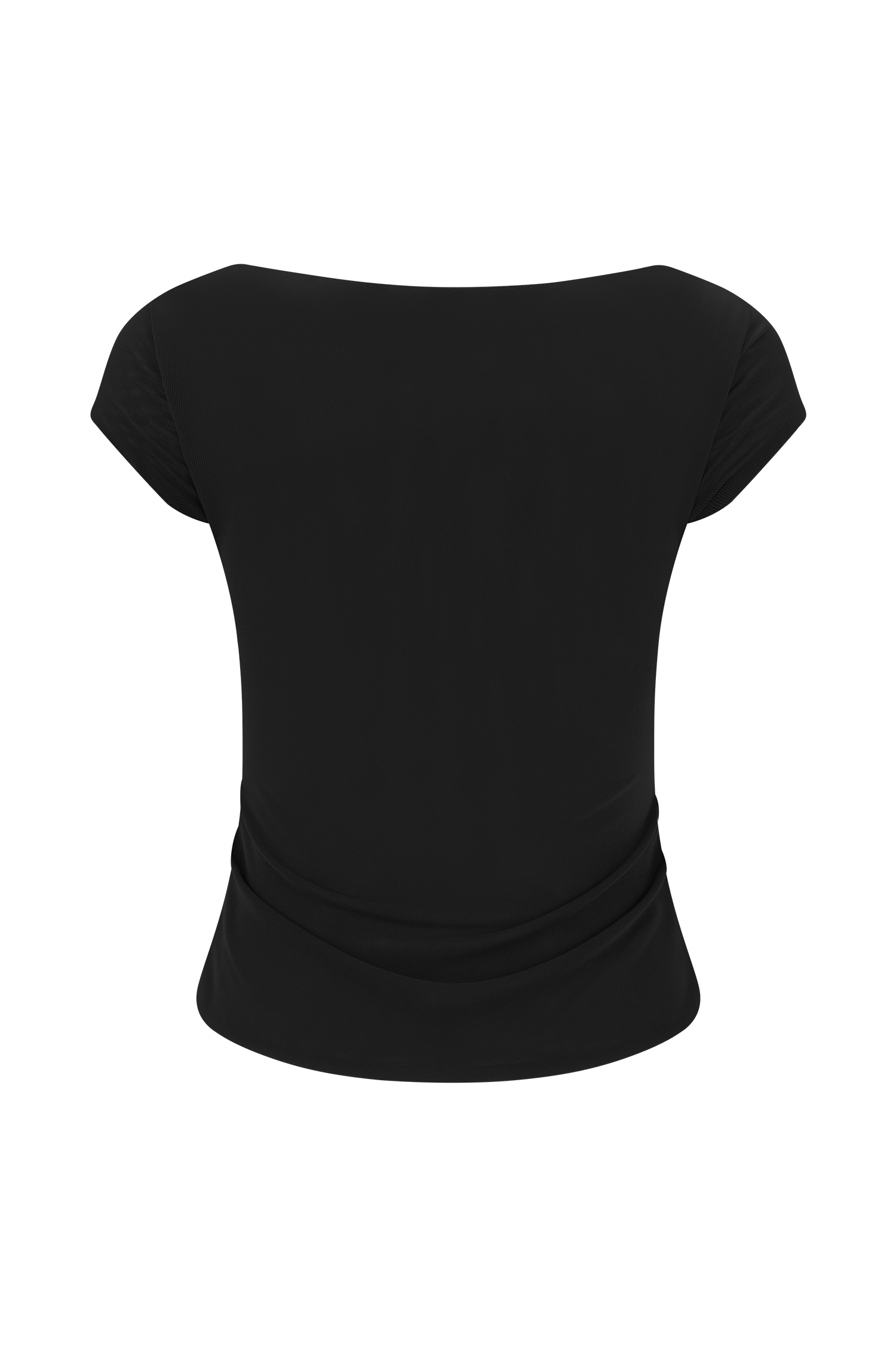 Romana Short Sleeve Mesh Top - Black - Image 9