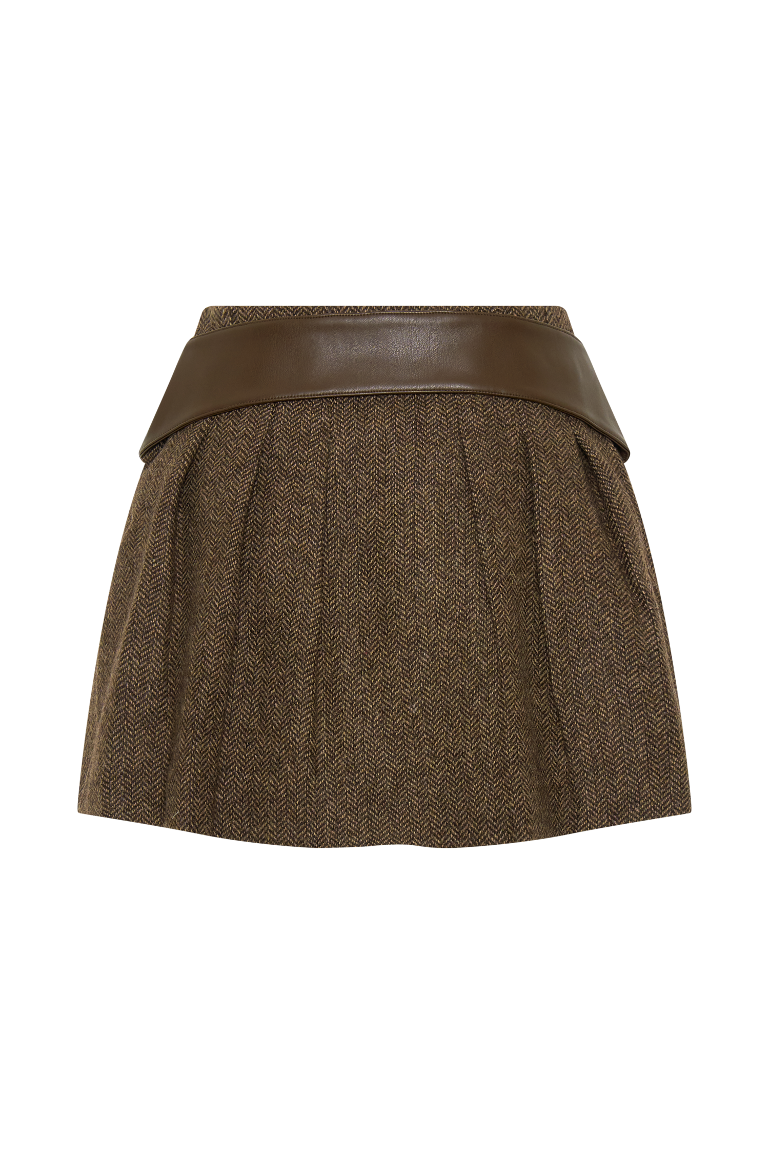 Romy Mini Skirt With Hardware - Herringbone - Image 8
