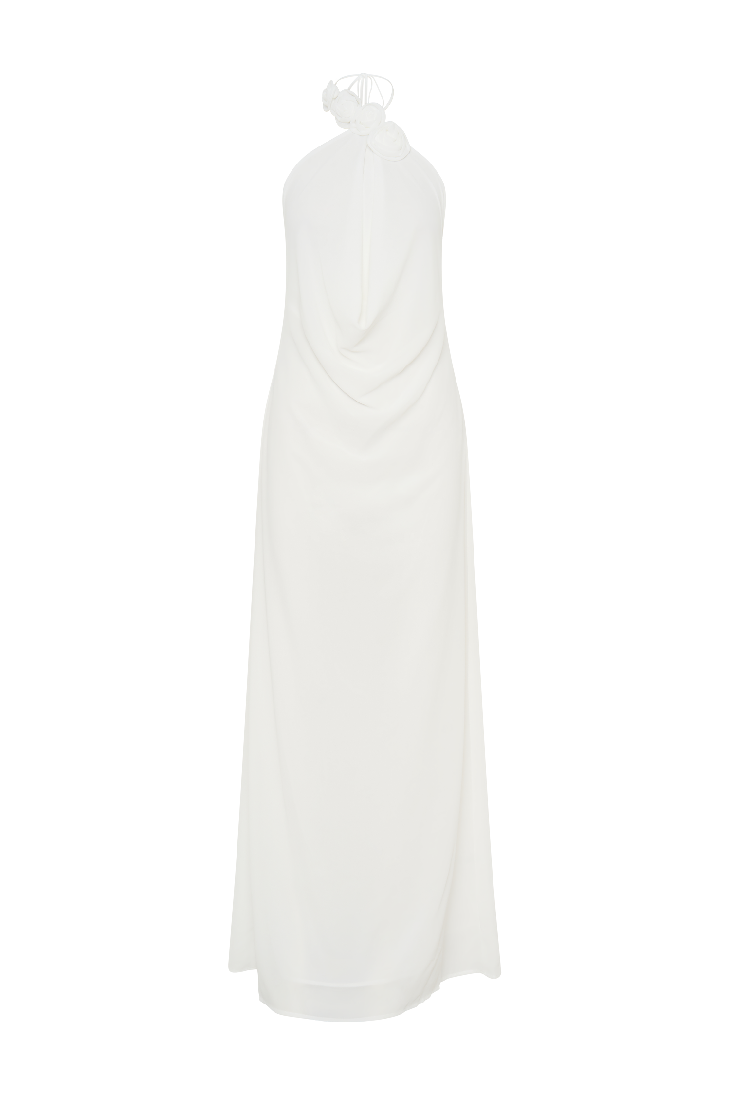 Rosalia Cowl Neck Maxi Dress - White - Image 7