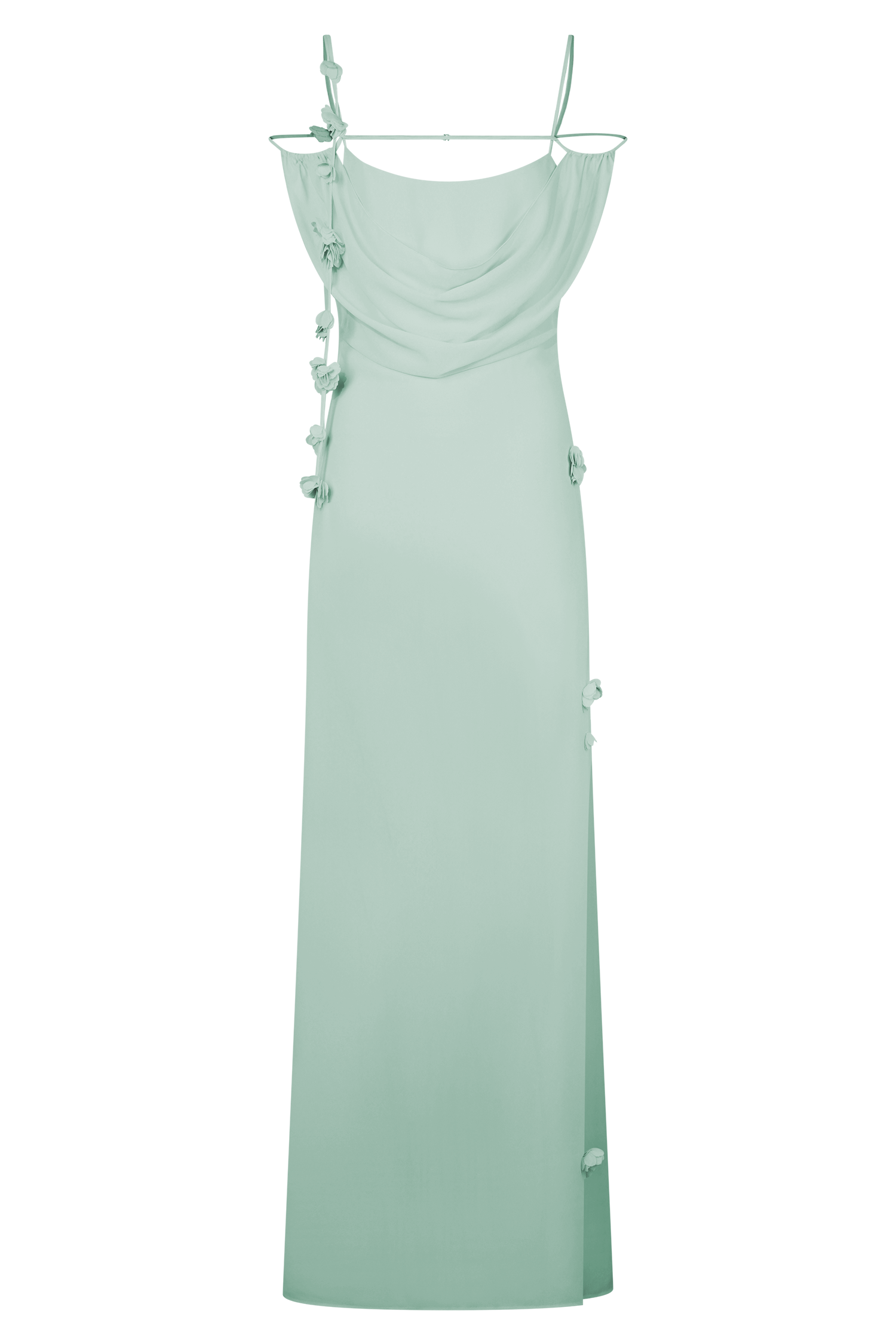 Rosalie Floral Chiffon Maxi Dress - Lagoon - Image 11