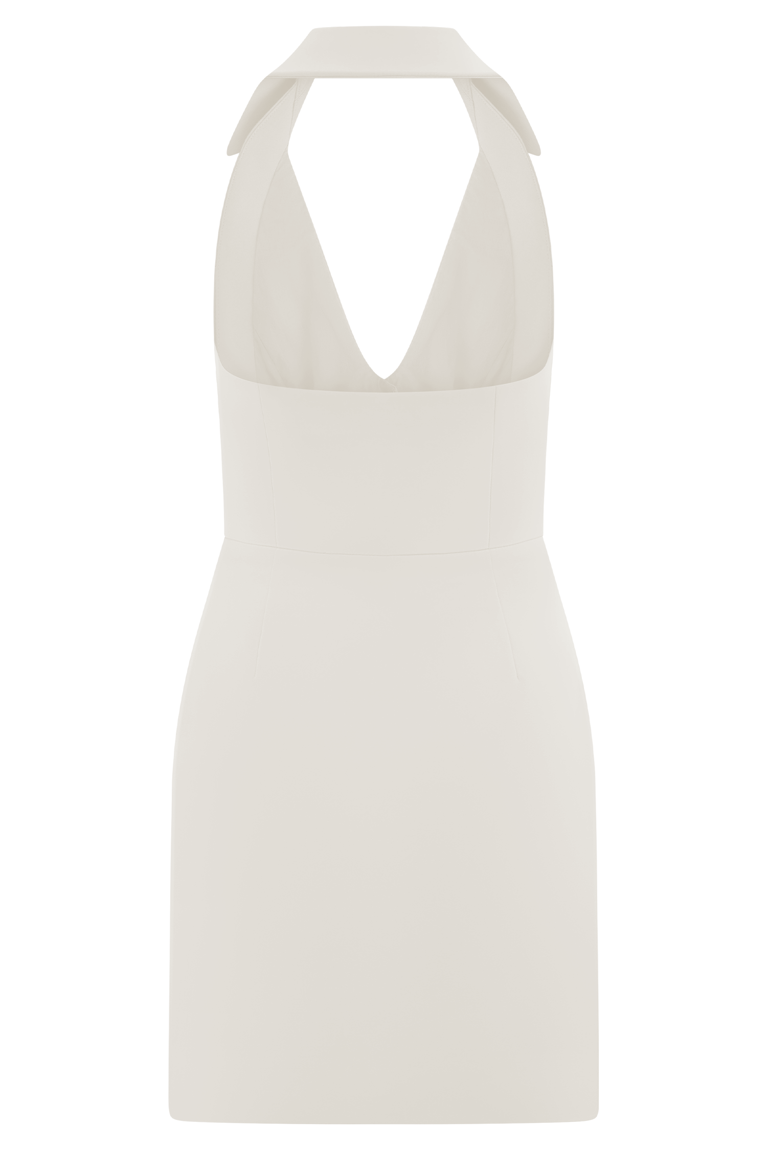 Ruth Cotton Halter Mini Dress - Ivory - Image 6