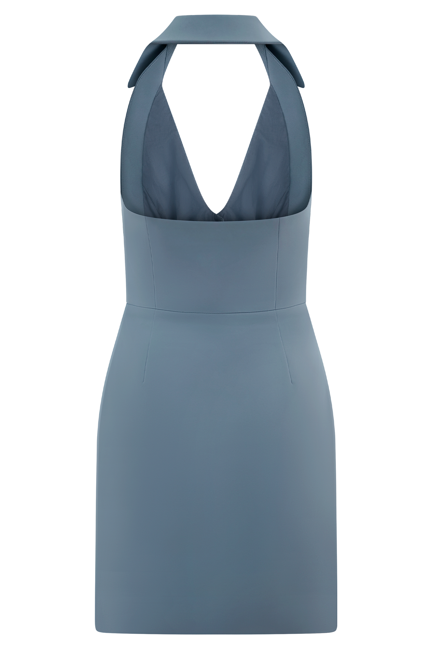 Ruth Cotton Halter Mini Dress - Ocean Blue - Image 6