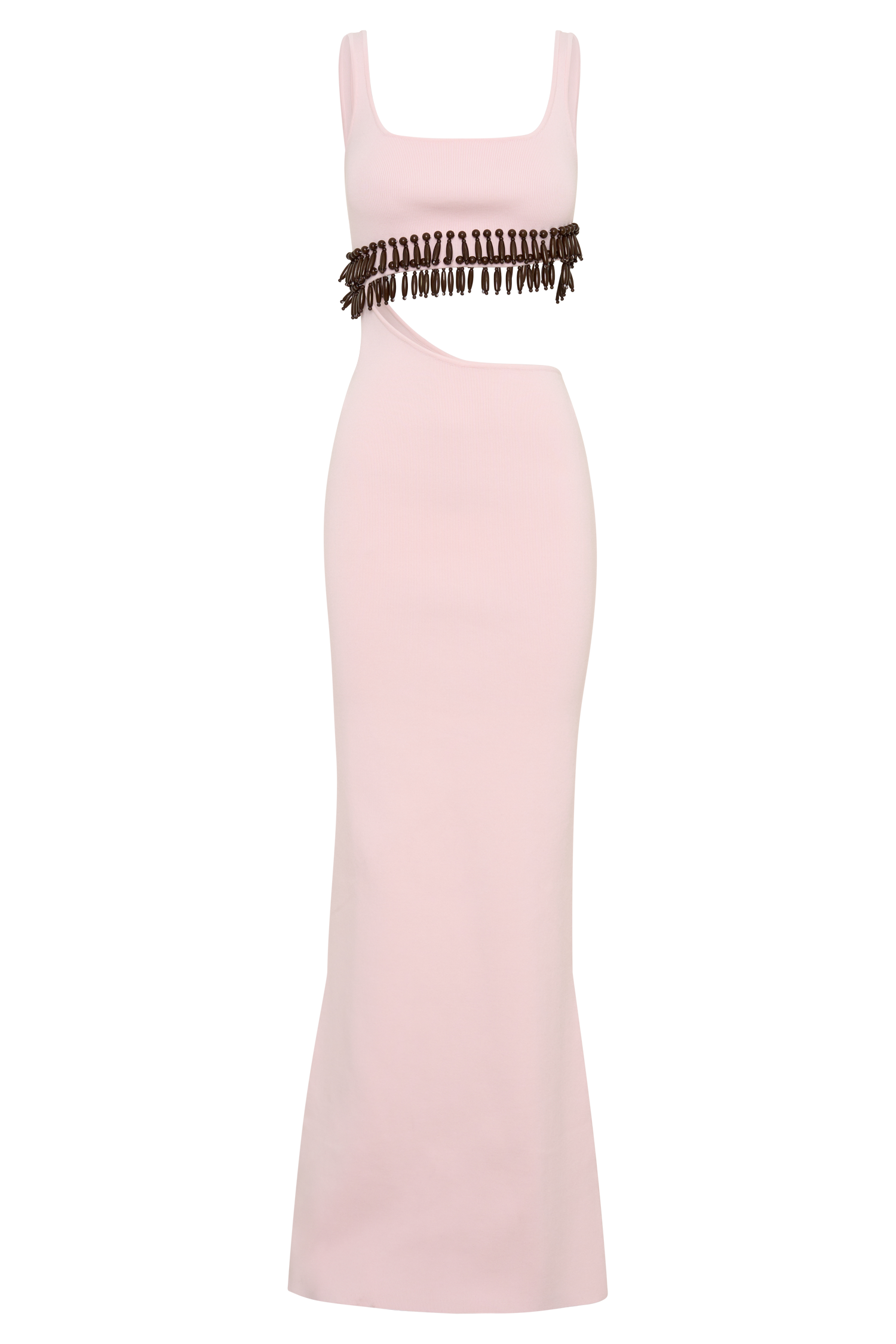 Ruvic Knit Maxi Beaded Dress - Baby Pink - Image 9