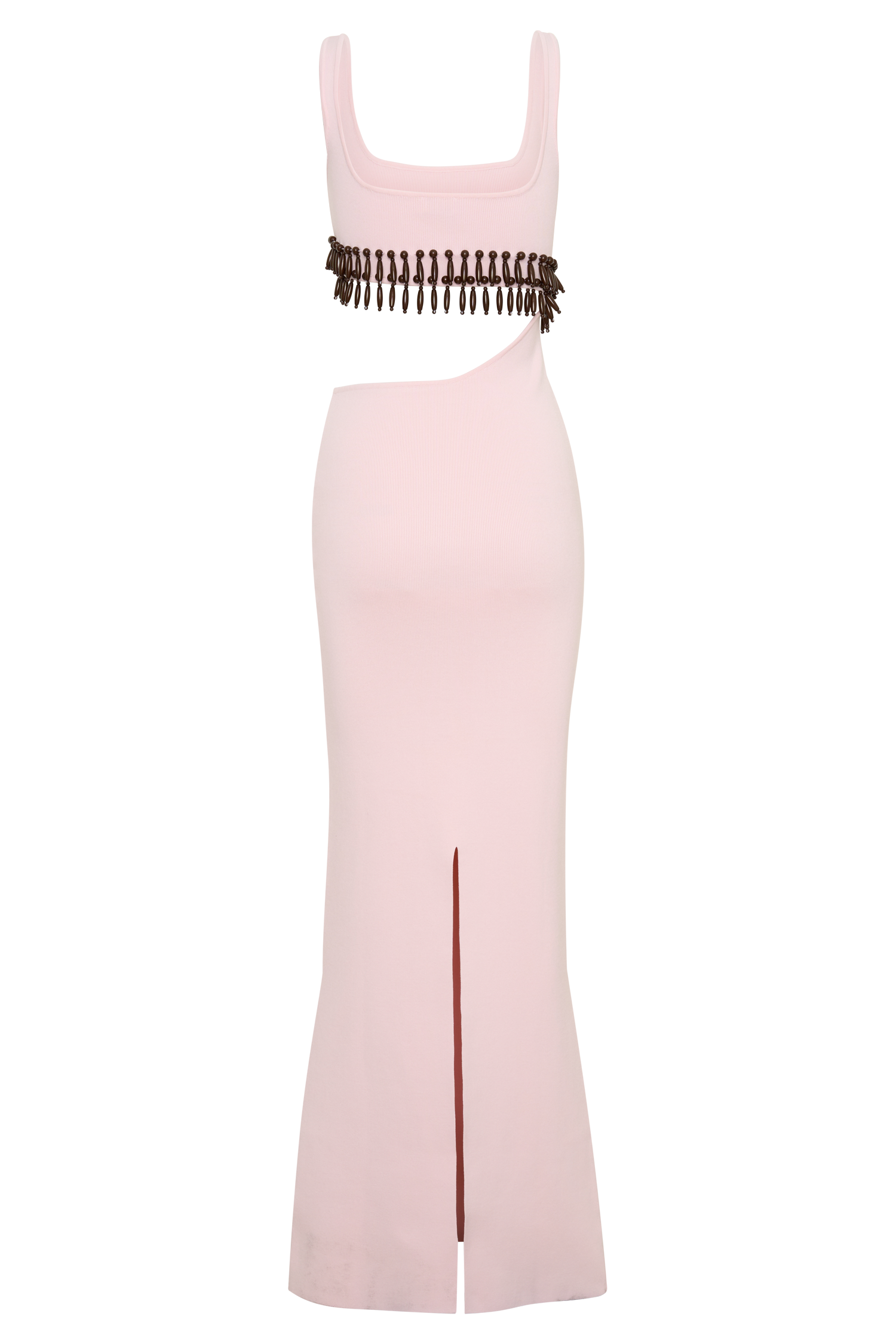 Ruvic Knit Maxi Beaded Dress - Baby Pink - Image 8